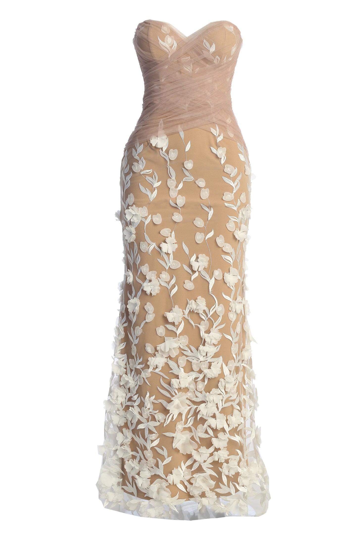 Ivory Everlasting Embroidered Gown - JLUXLABEL