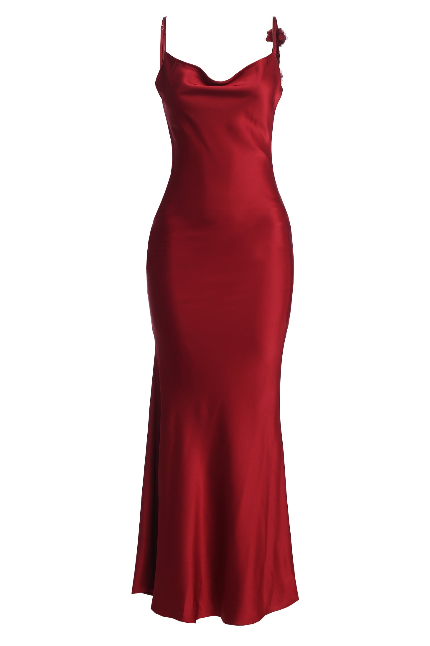Red Down The Aisle Satin Gown - JLUXLABEL