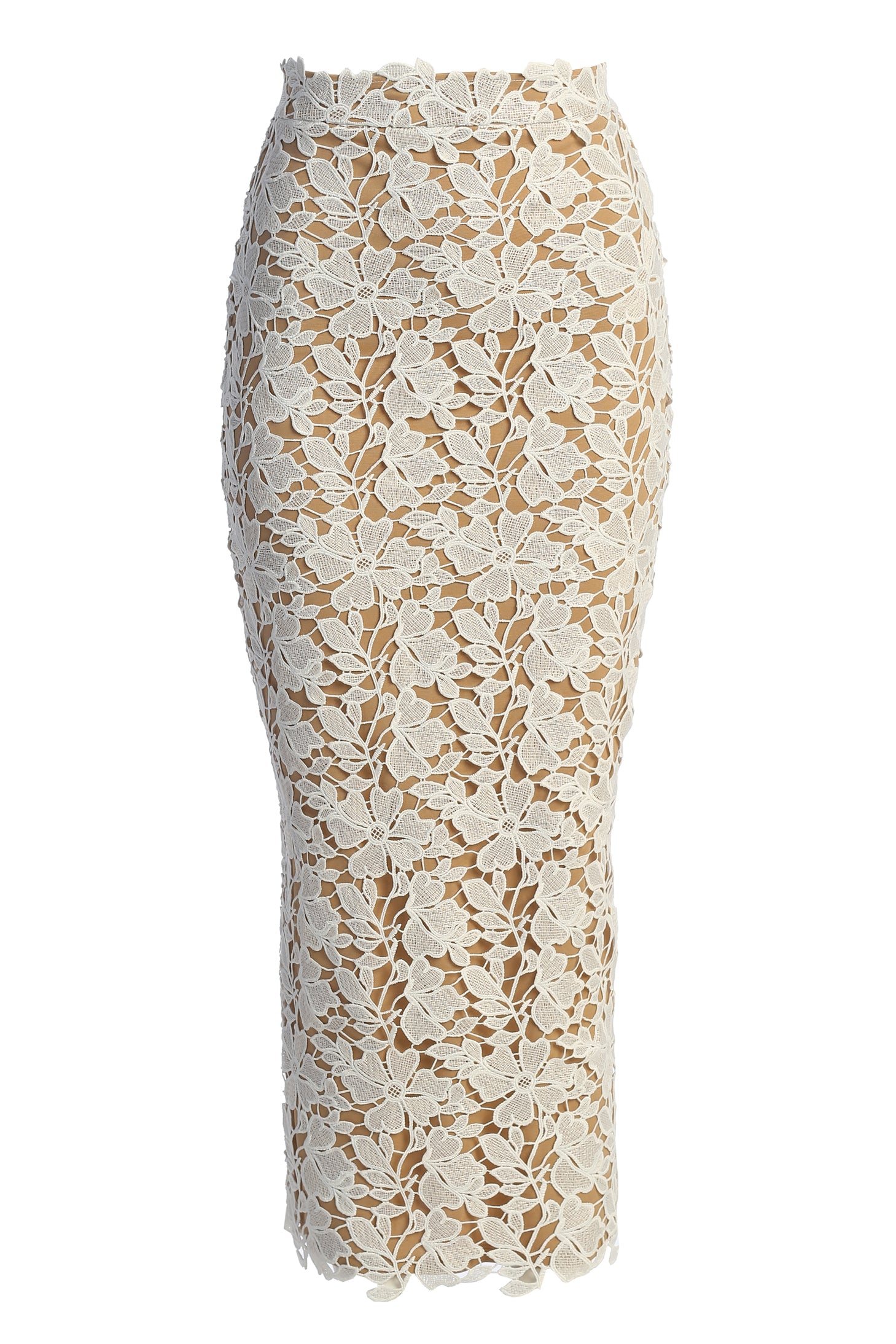 Ivory Lace Romance Maxi Skirt - JLUXLABEL
