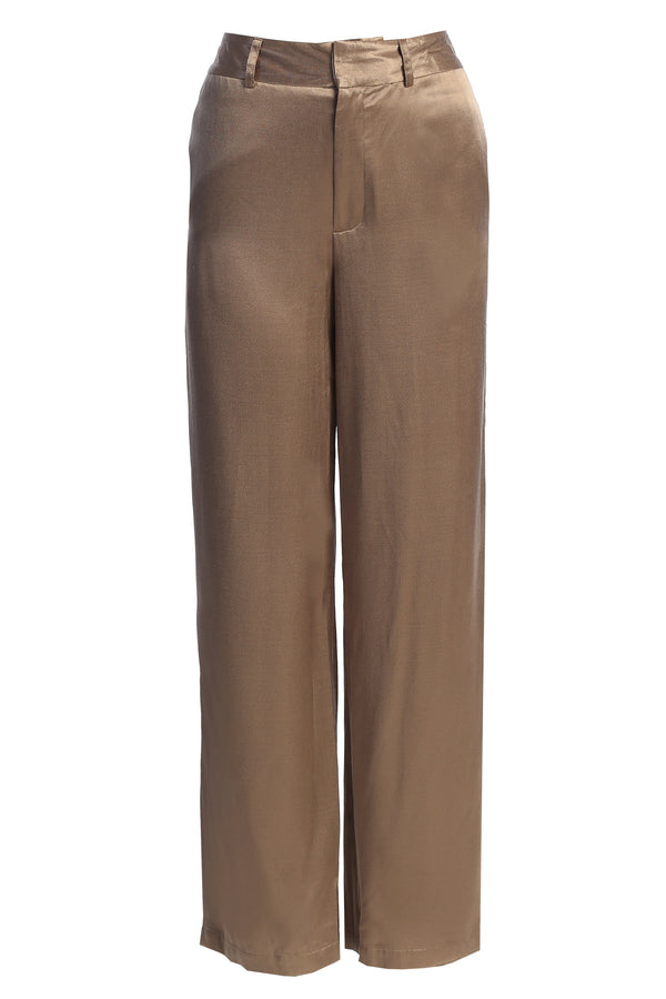Bronze Ever After Satin Trousers - JLUXLABEL