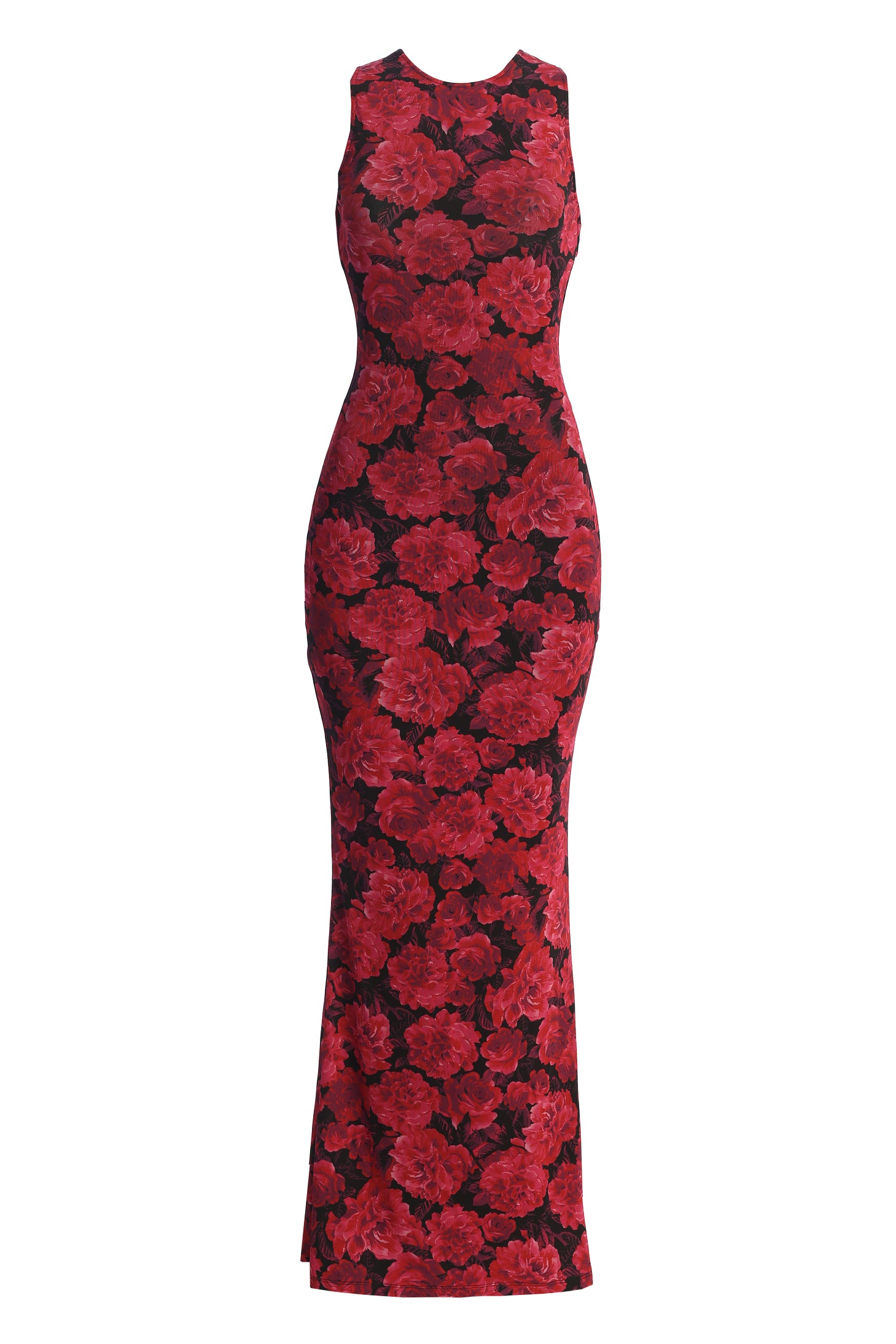 Pink Floral Front And Center Maxi Dress - JLUXLABEL