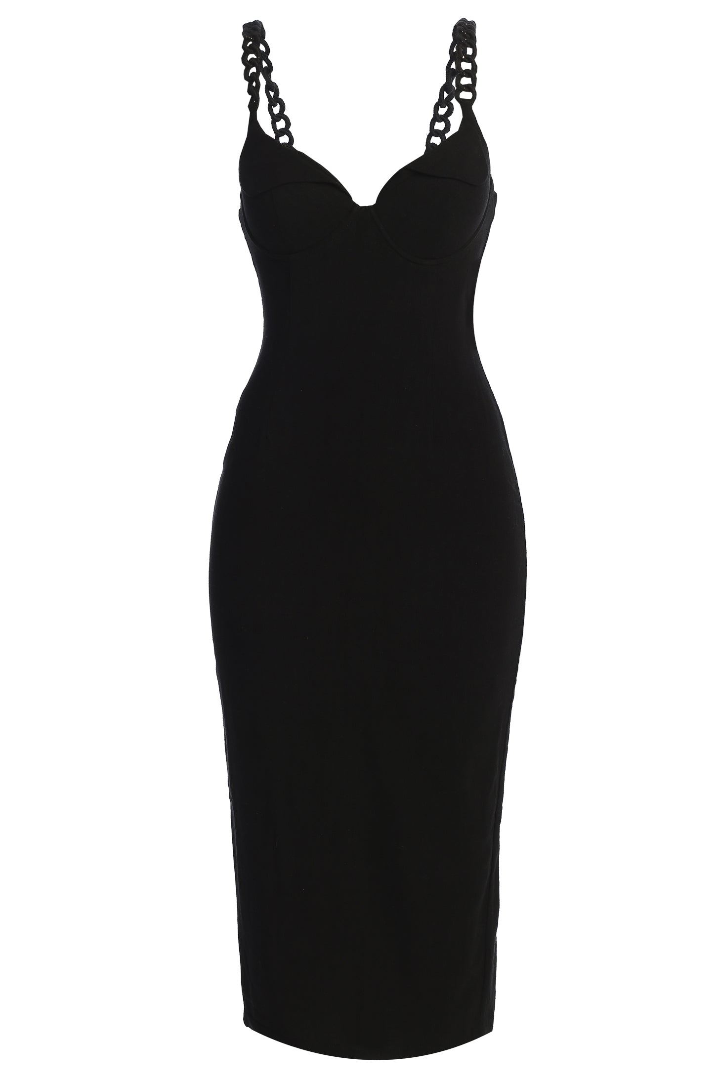 Black Secret Hideout Linen Dress