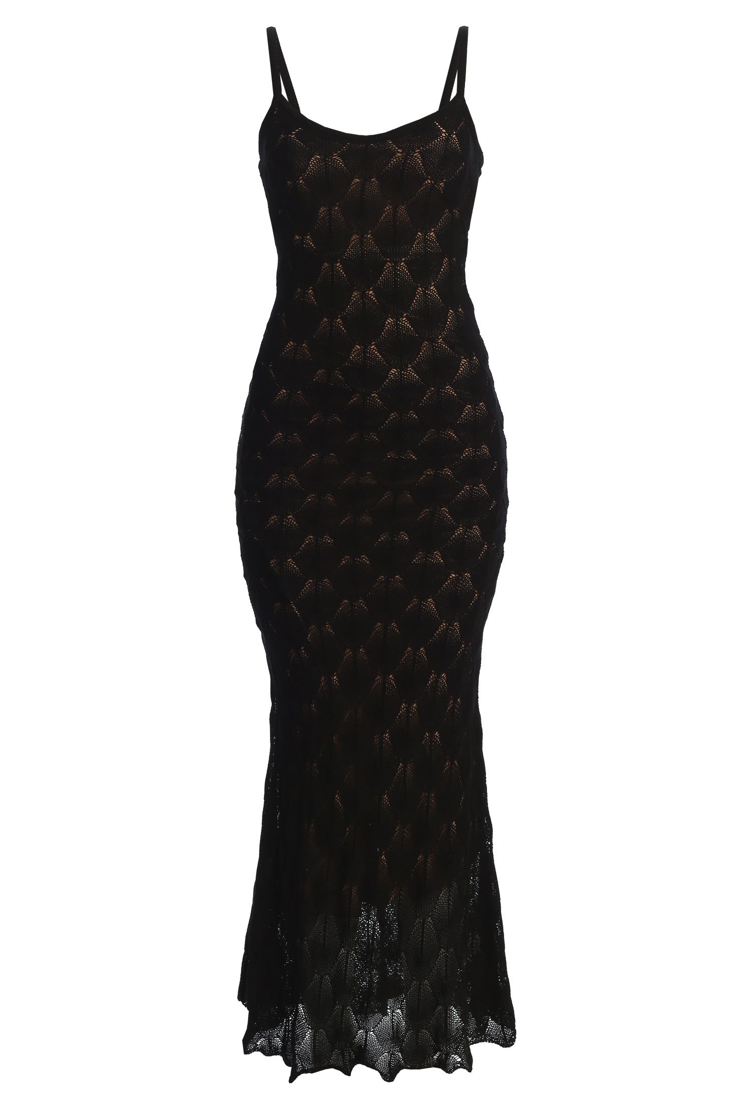 fitted lace wedding dress Jluxlabel | Black Gabriela Knit Maxi Dress | Size Xs