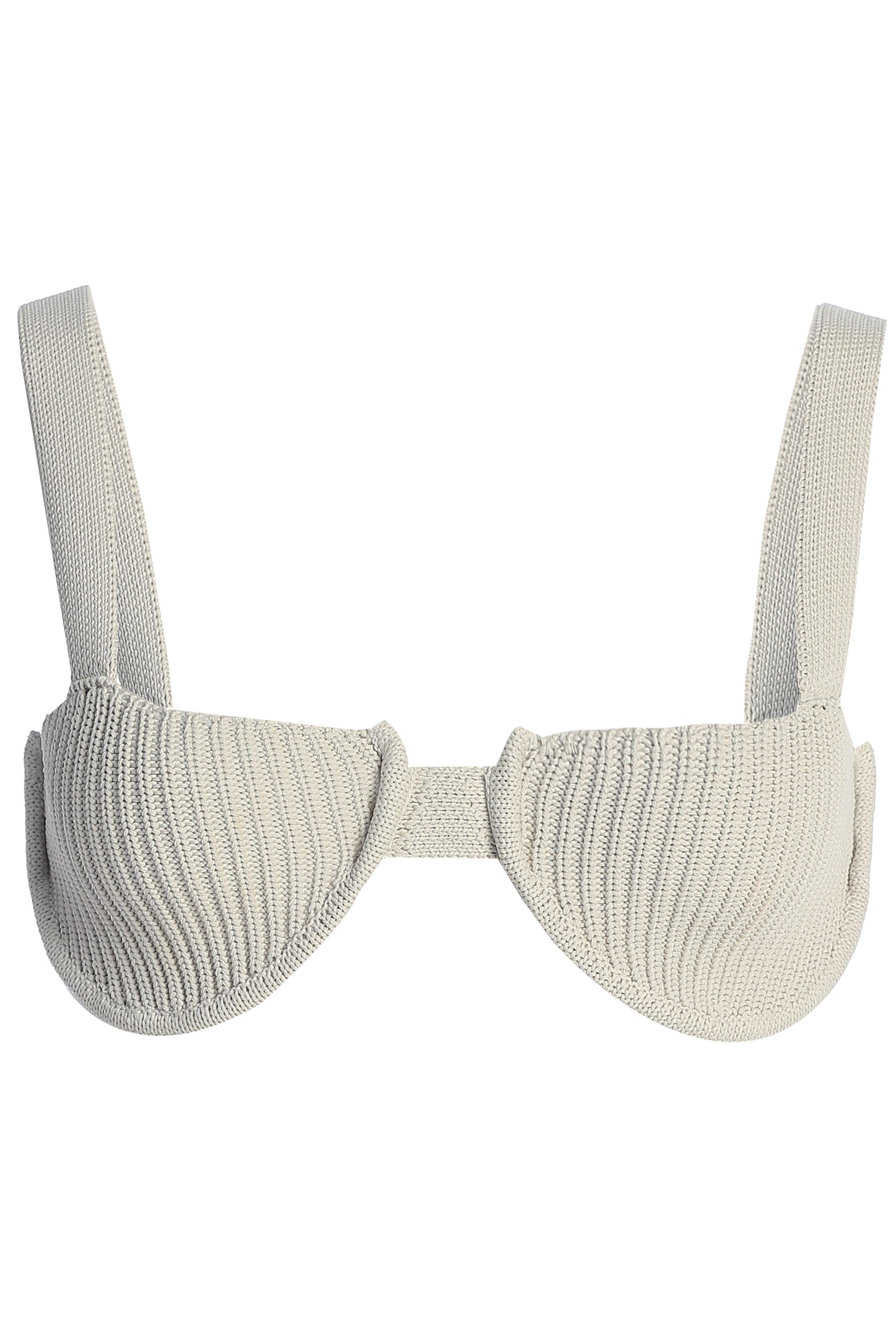 Taupe Fade Into You Knit Bralette - JLUXLABEL