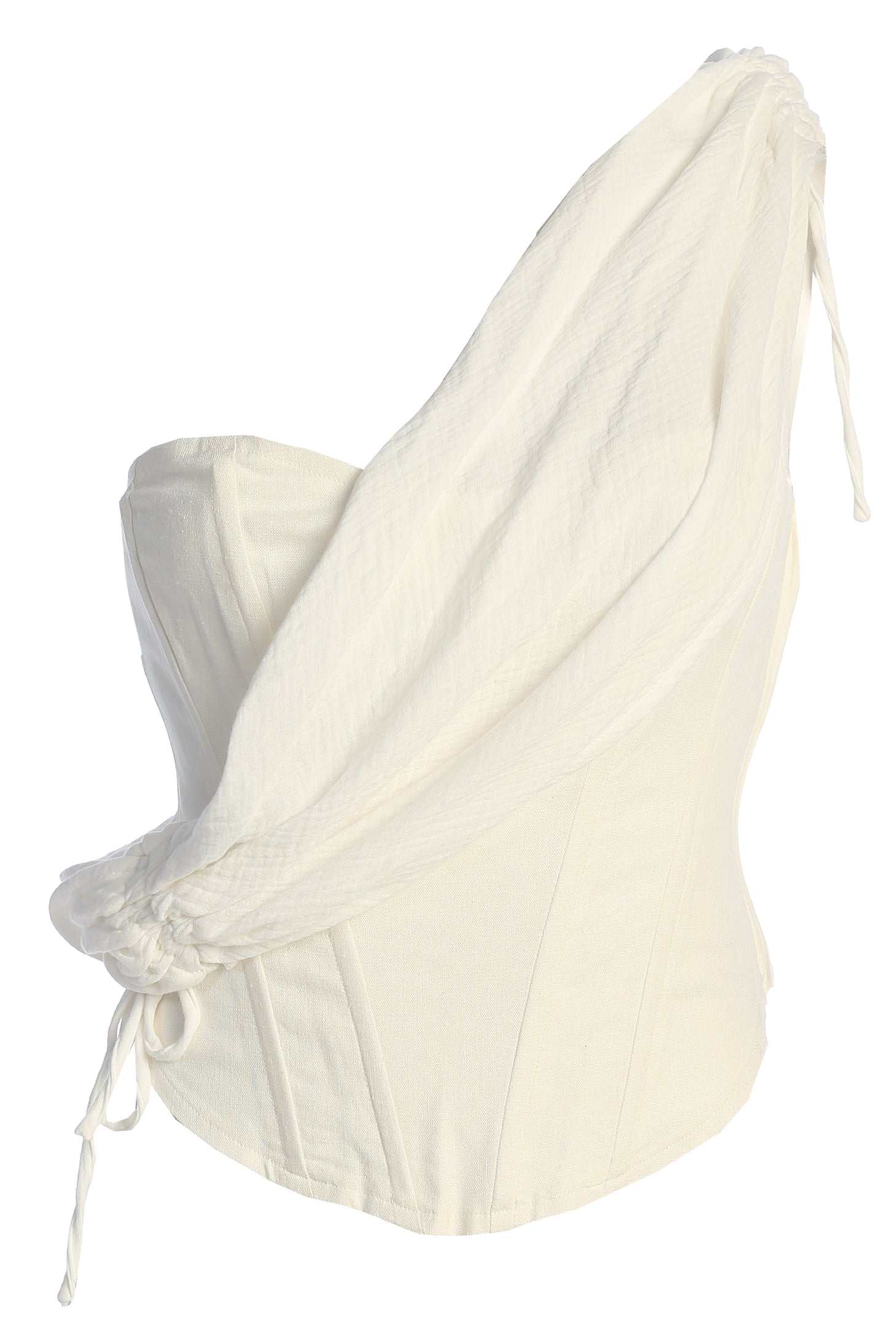 Ivory New Obsession Draped Top - JLUXLABEL