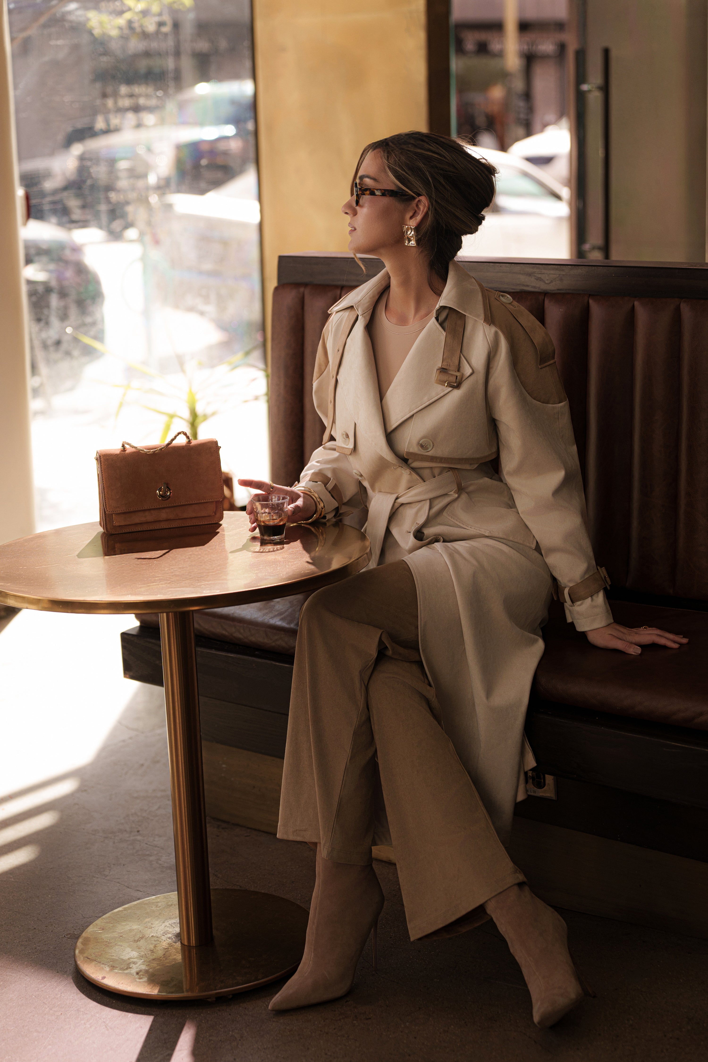 Tan Elite Suede Coat - JLUXLABEL