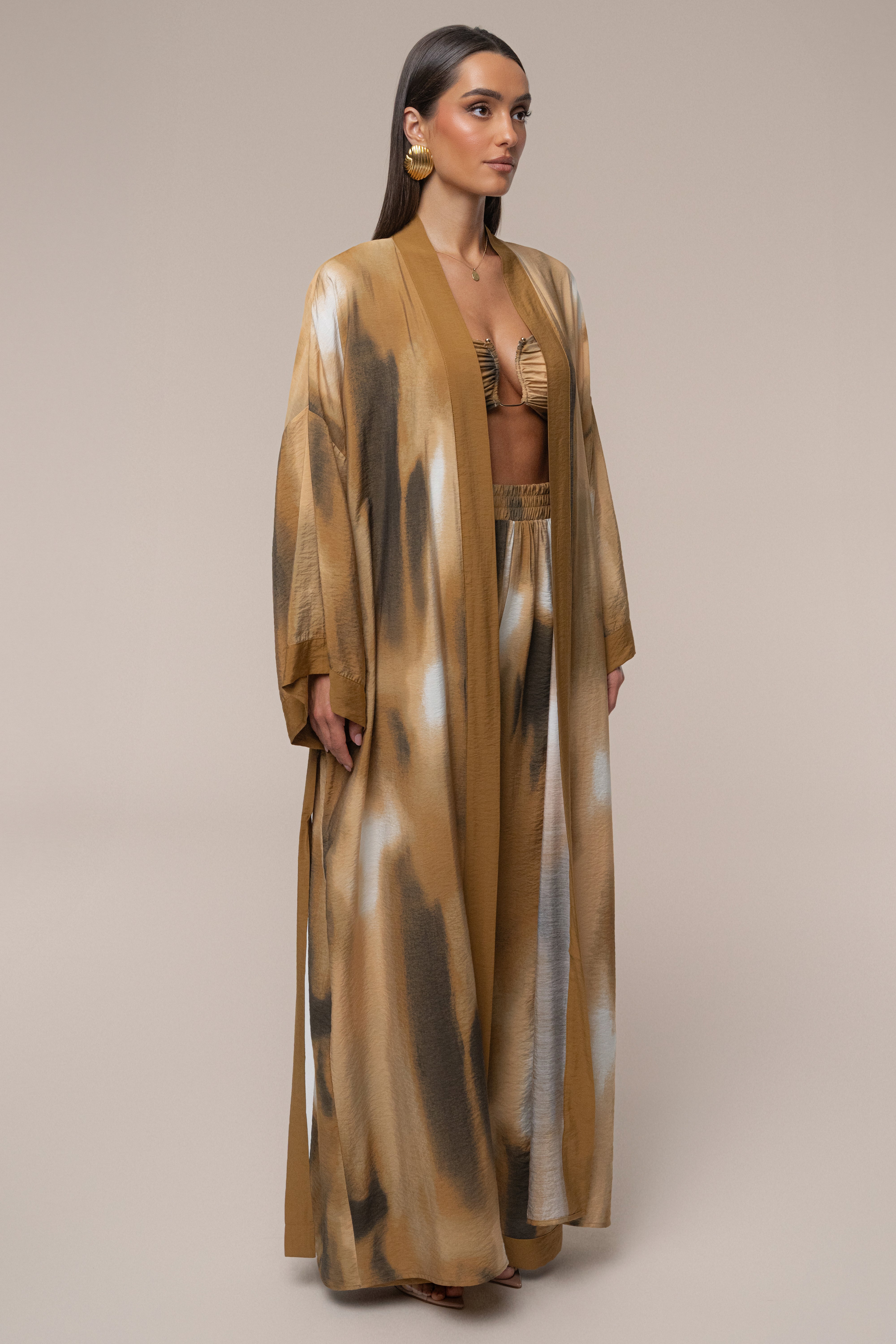 Brown Desert Oasis Duster - JLUXLABEL