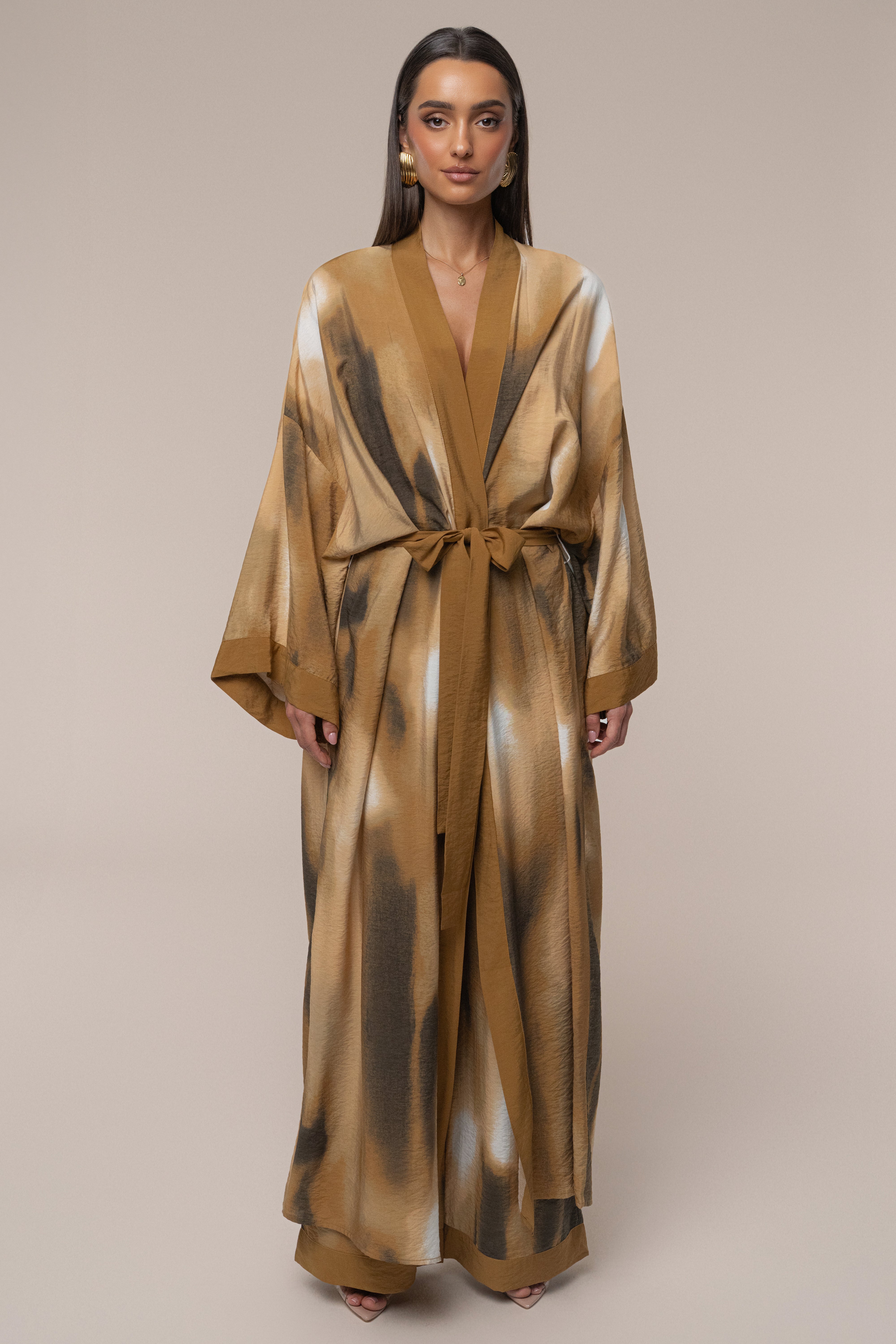 Brown Desert Oasis Duster - JLUXLABEL