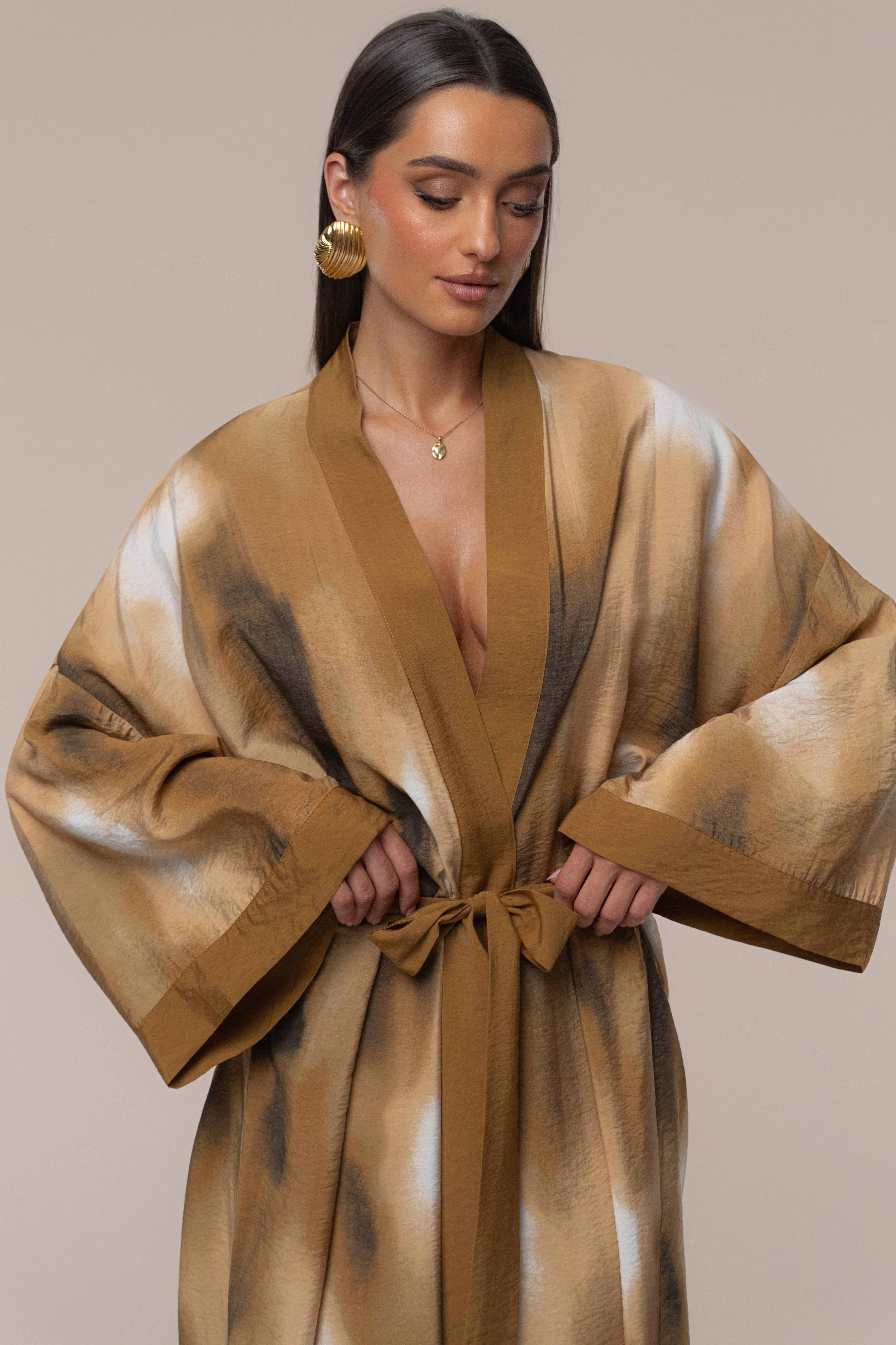 Brown Desert Oasis Duster - JLUXLABEL