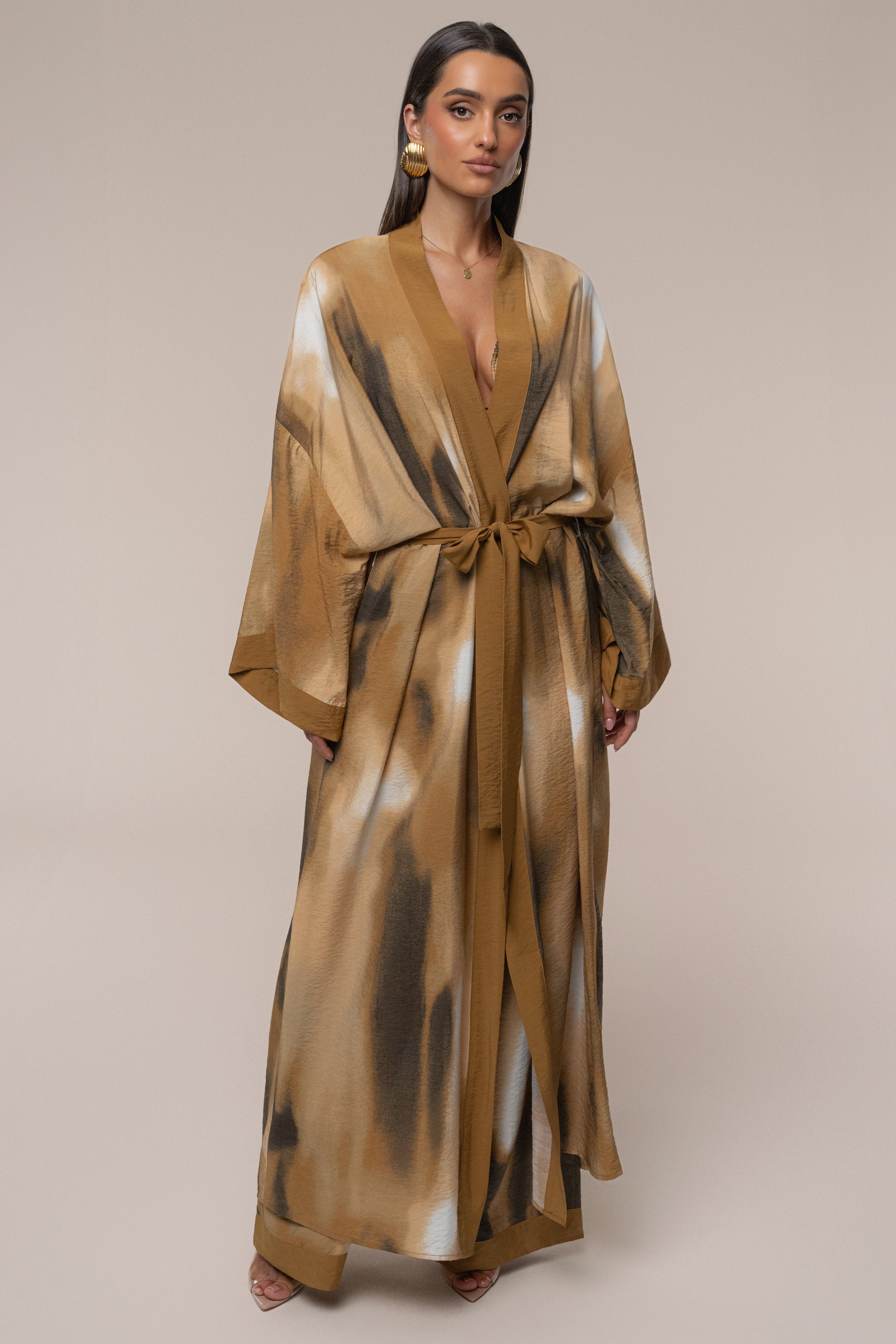 Brown Desert Oasis Duster - JLUXLABEL
