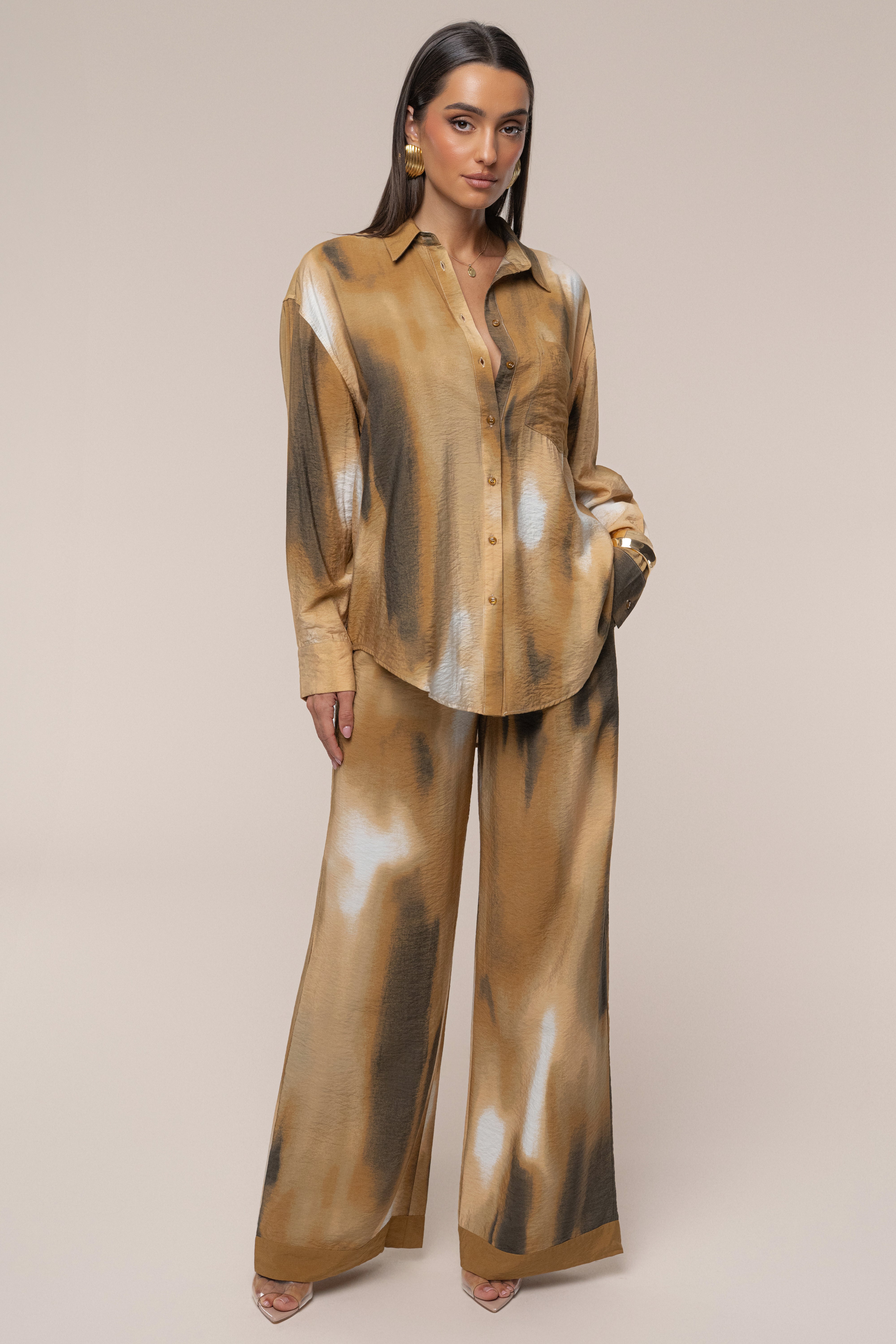 Brown Celestial Sands Pant - JLUXLABEL