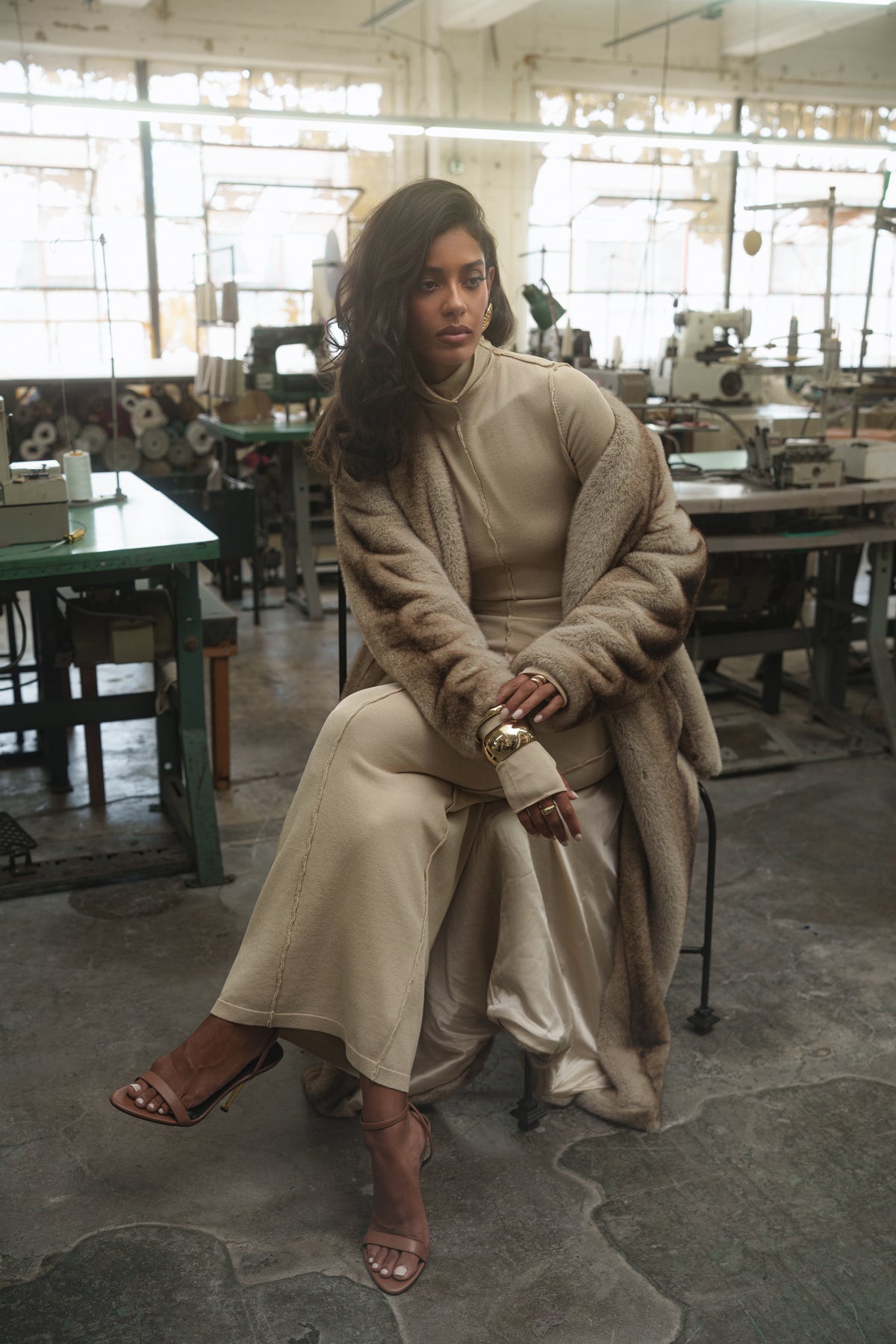 PRE-ORDER Brown Snowfall Faux Fur Coat