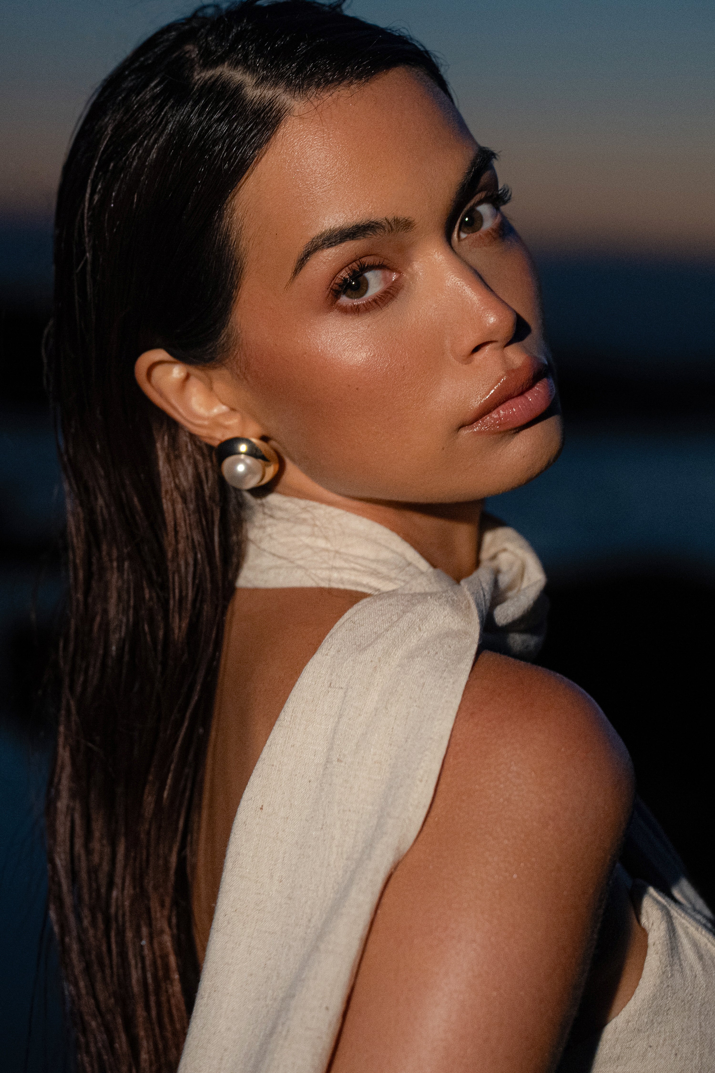 Natural Coastal Bliss Linen Bustier - JLUXLABEL