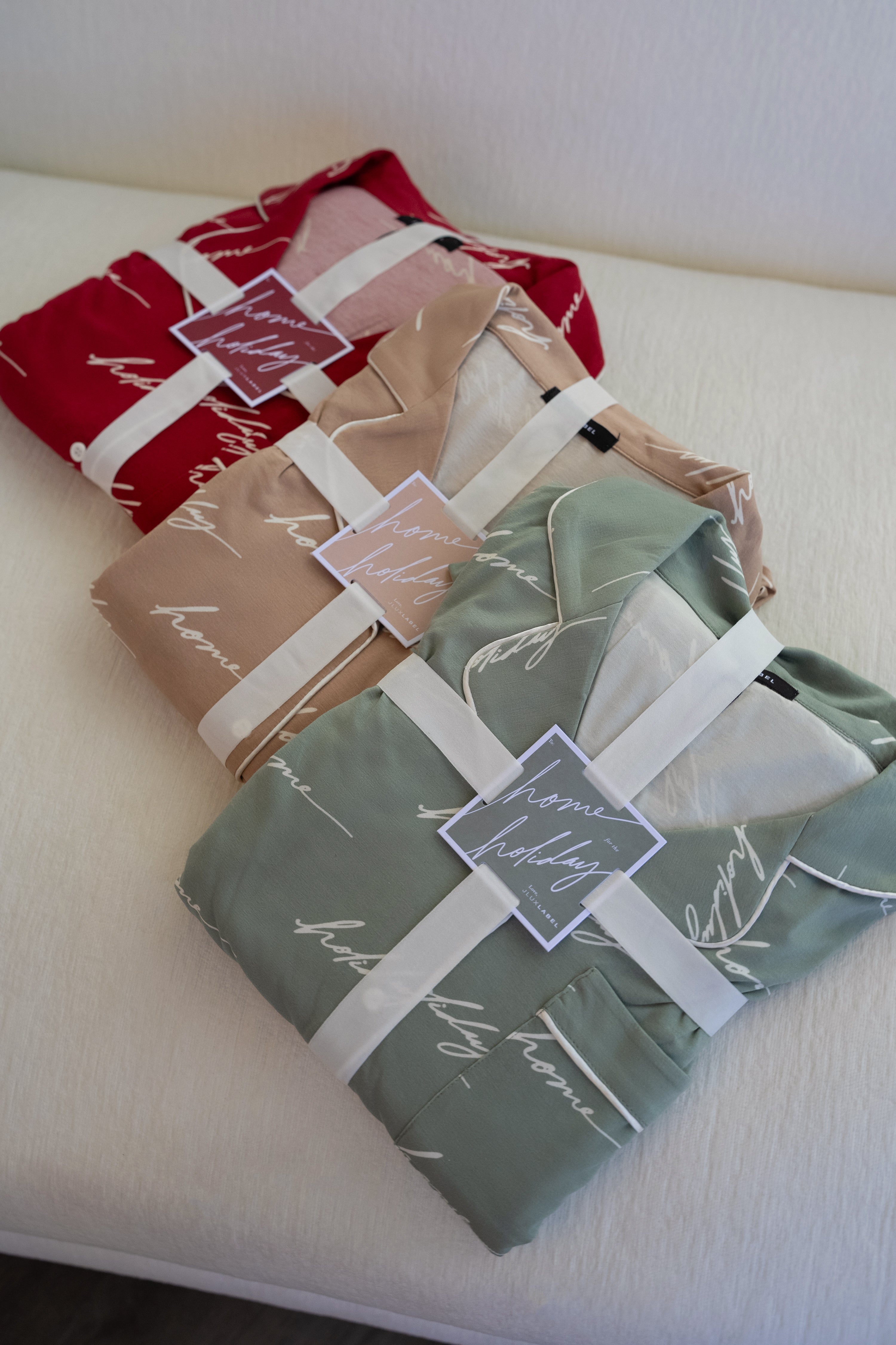 Sage HOME FOR THE HOLIDAYS ADULT PAJAMA SET - JLUXLABEL