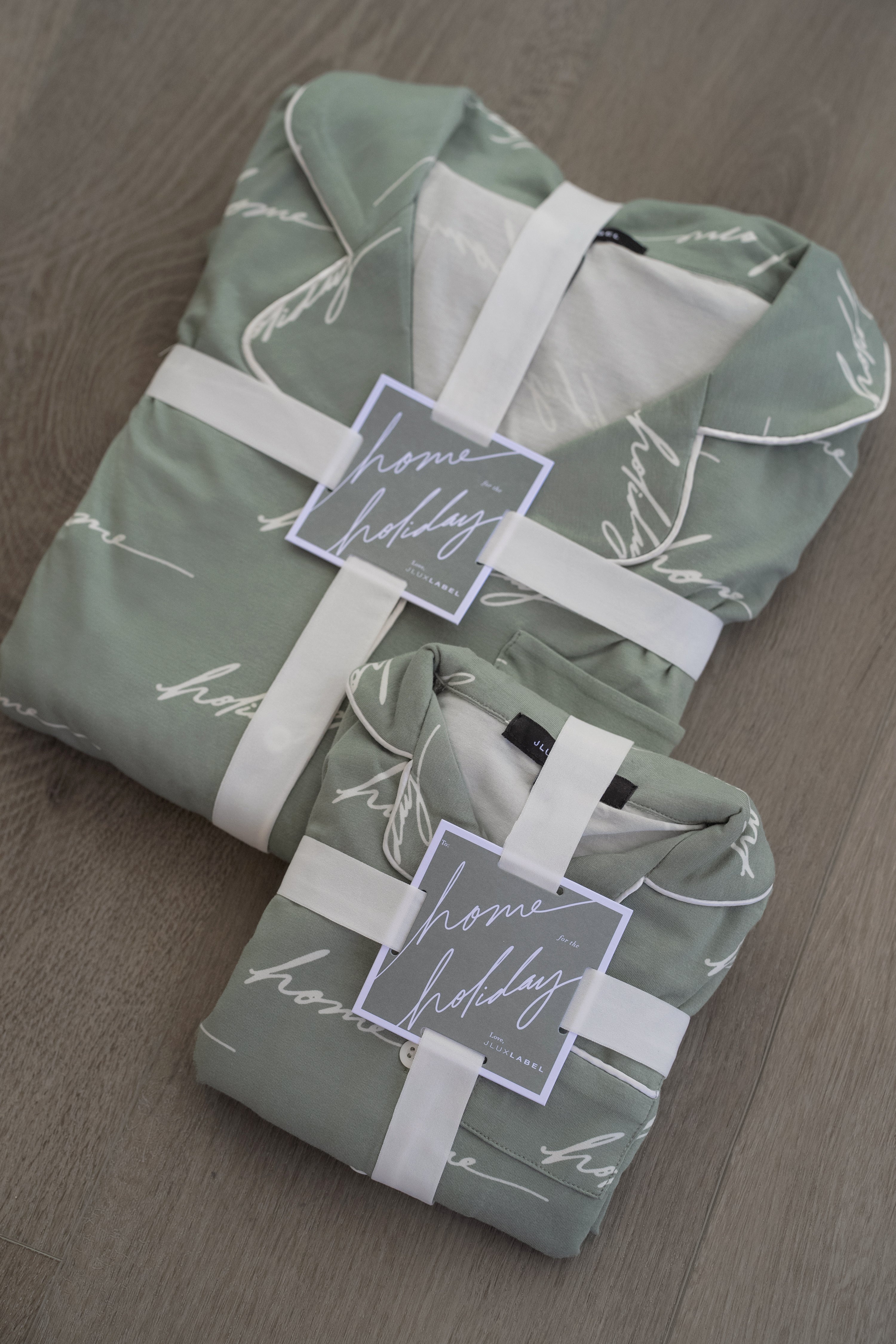 Sage HOME FOR THE HOLIDAYS ADULT PAJAMA SET - JLUXLABEL