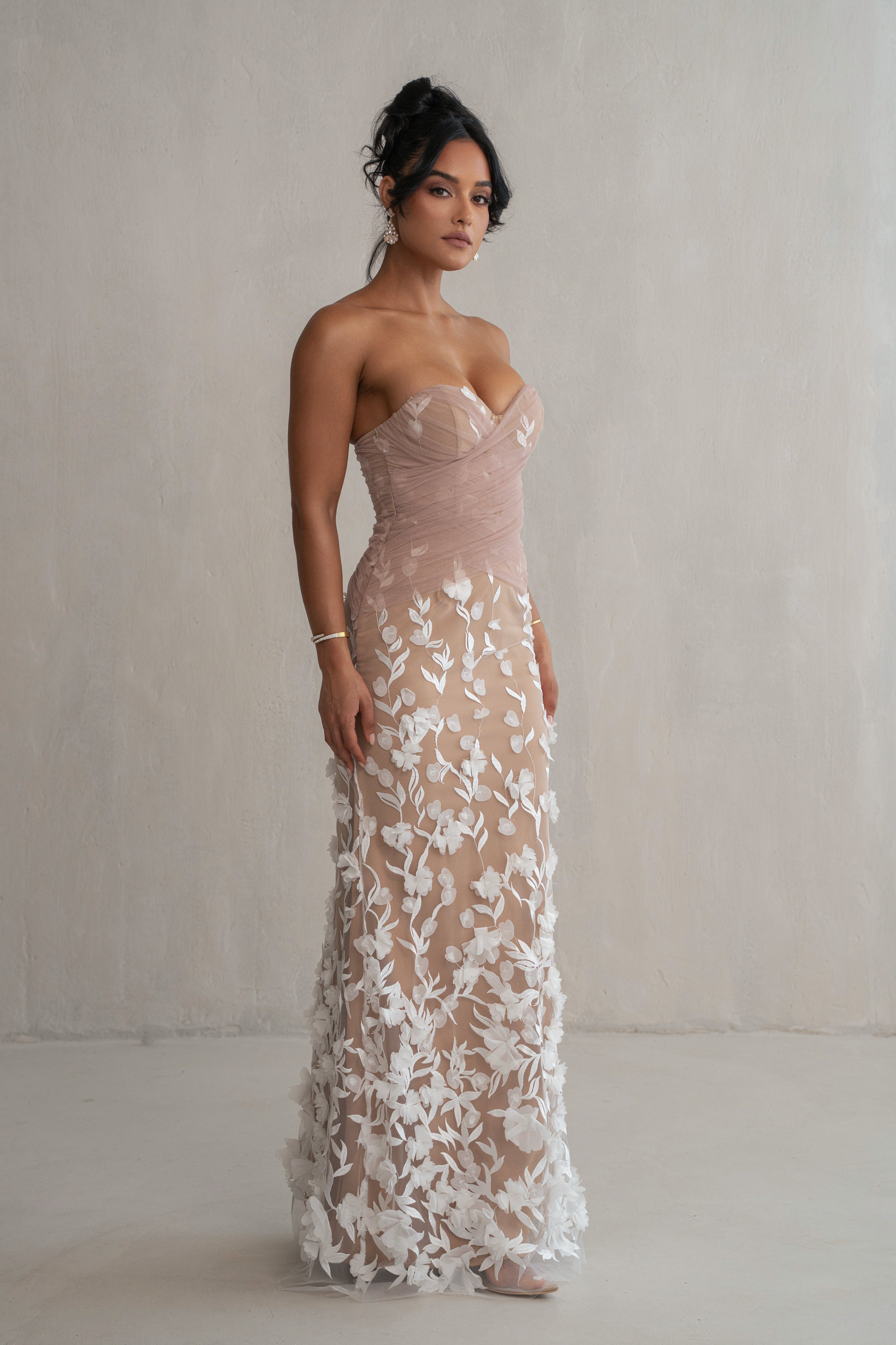 Ivory Everlasting Embroidered Gown - JLUXLABEL