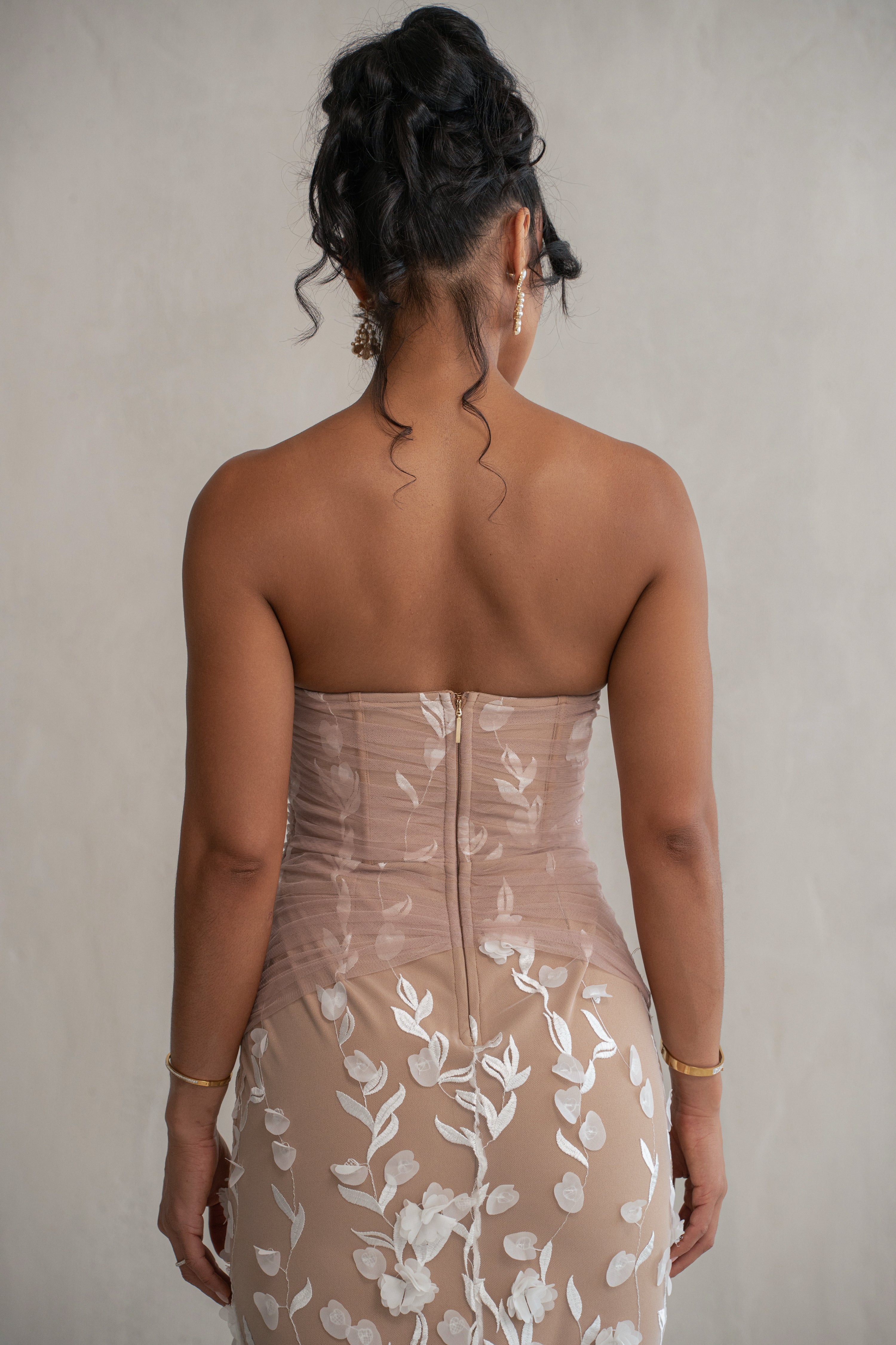 Ivory Everlasting Embroidered Gown - JLUXLABEL