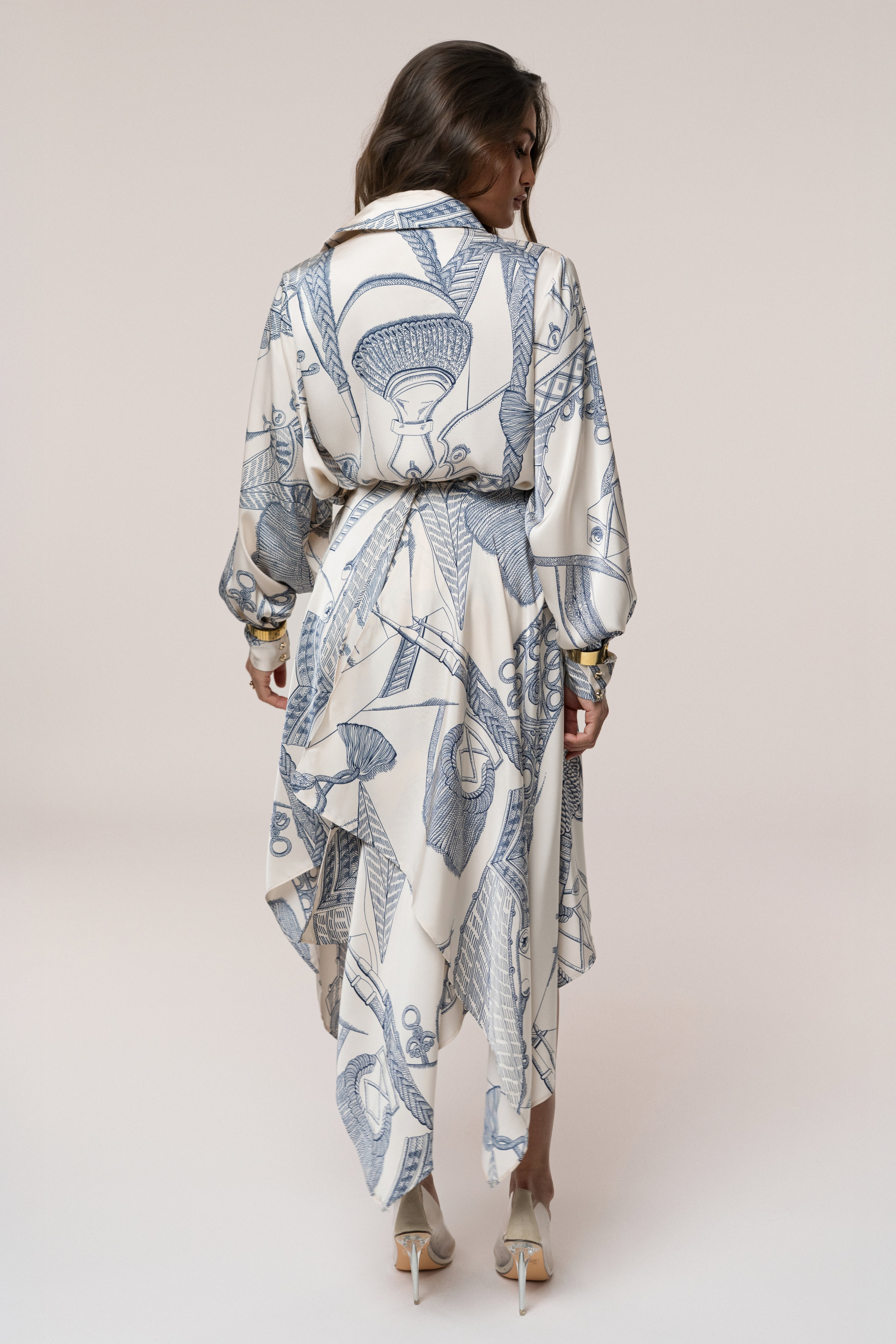 Ivory Print Ameena Print Skirt Set - JLUXLABEL