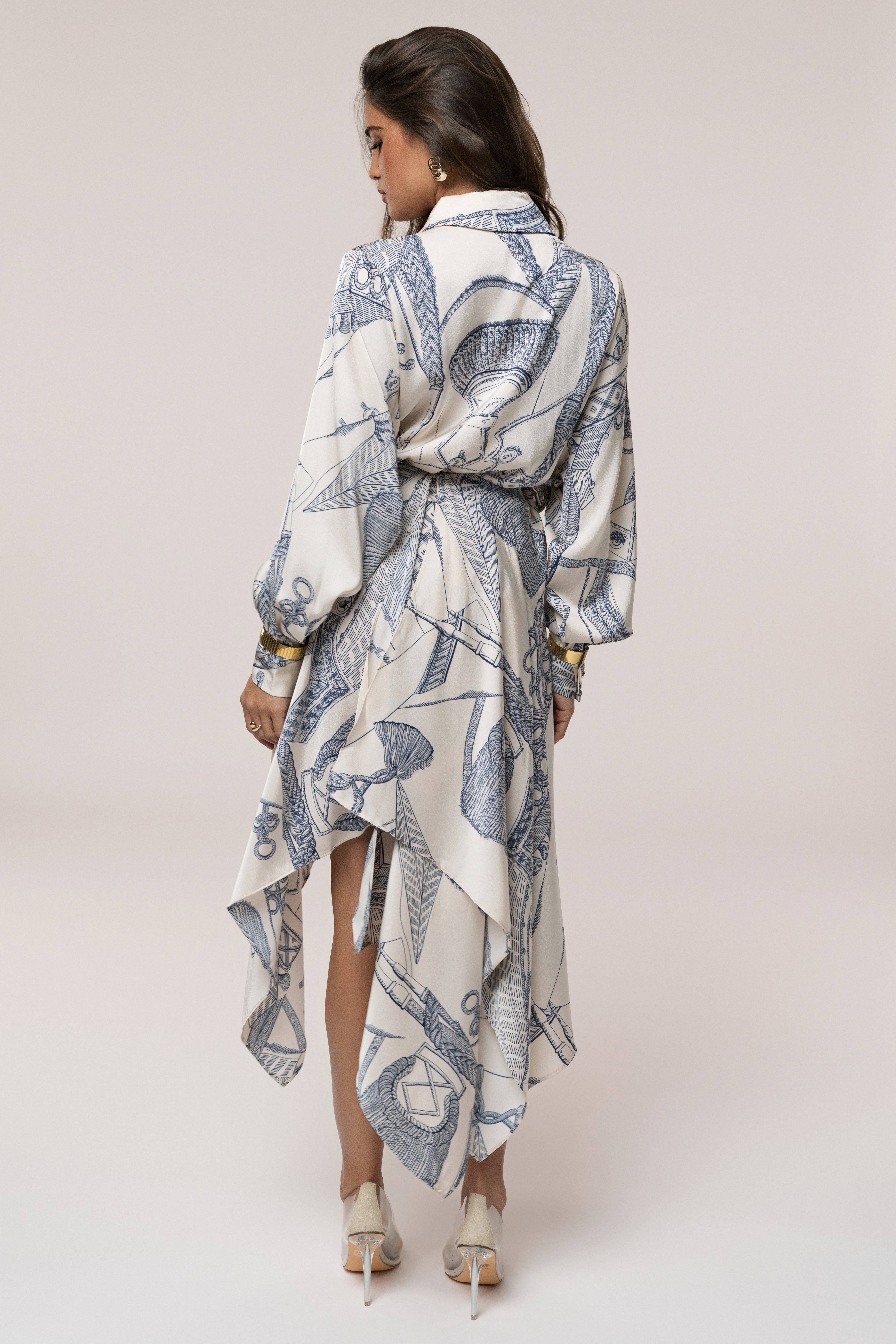 Ivory Print Ameena Print Skirt Set - JLUXLABEL