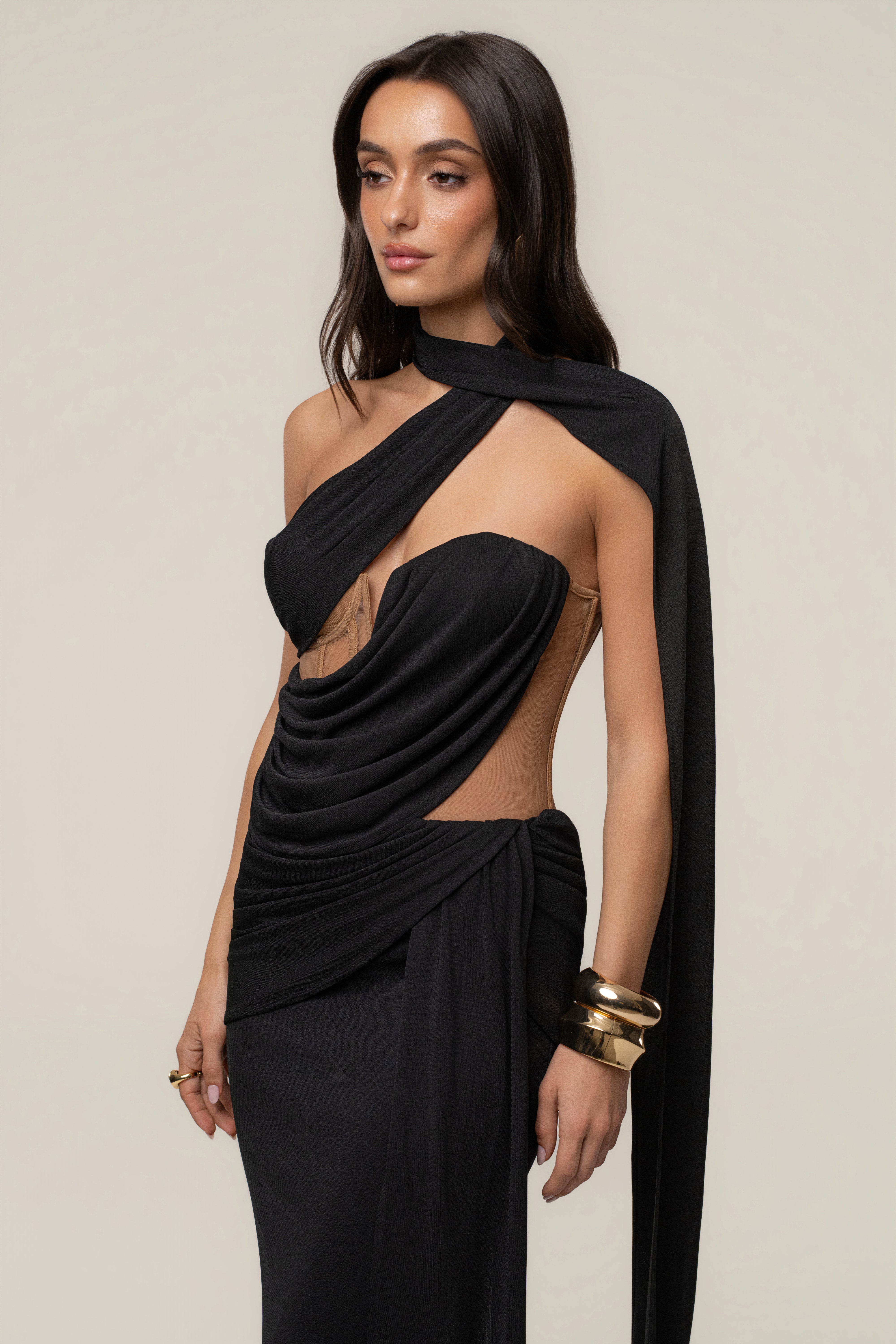 Black Empress of Hearts Maxi Gown - JLUXLABEL
