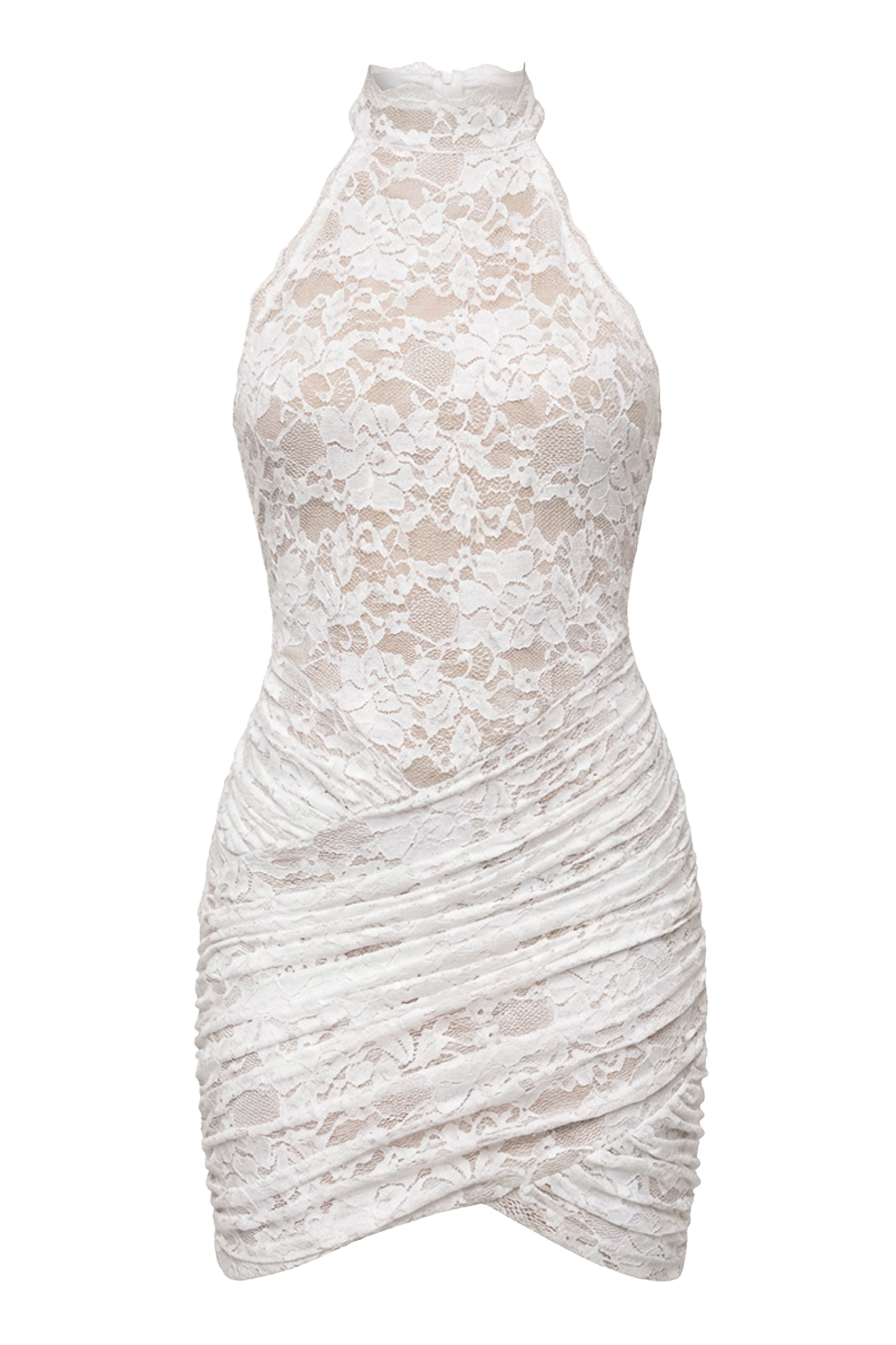 White Lace Affair Mini Dress - JLUXLABEL