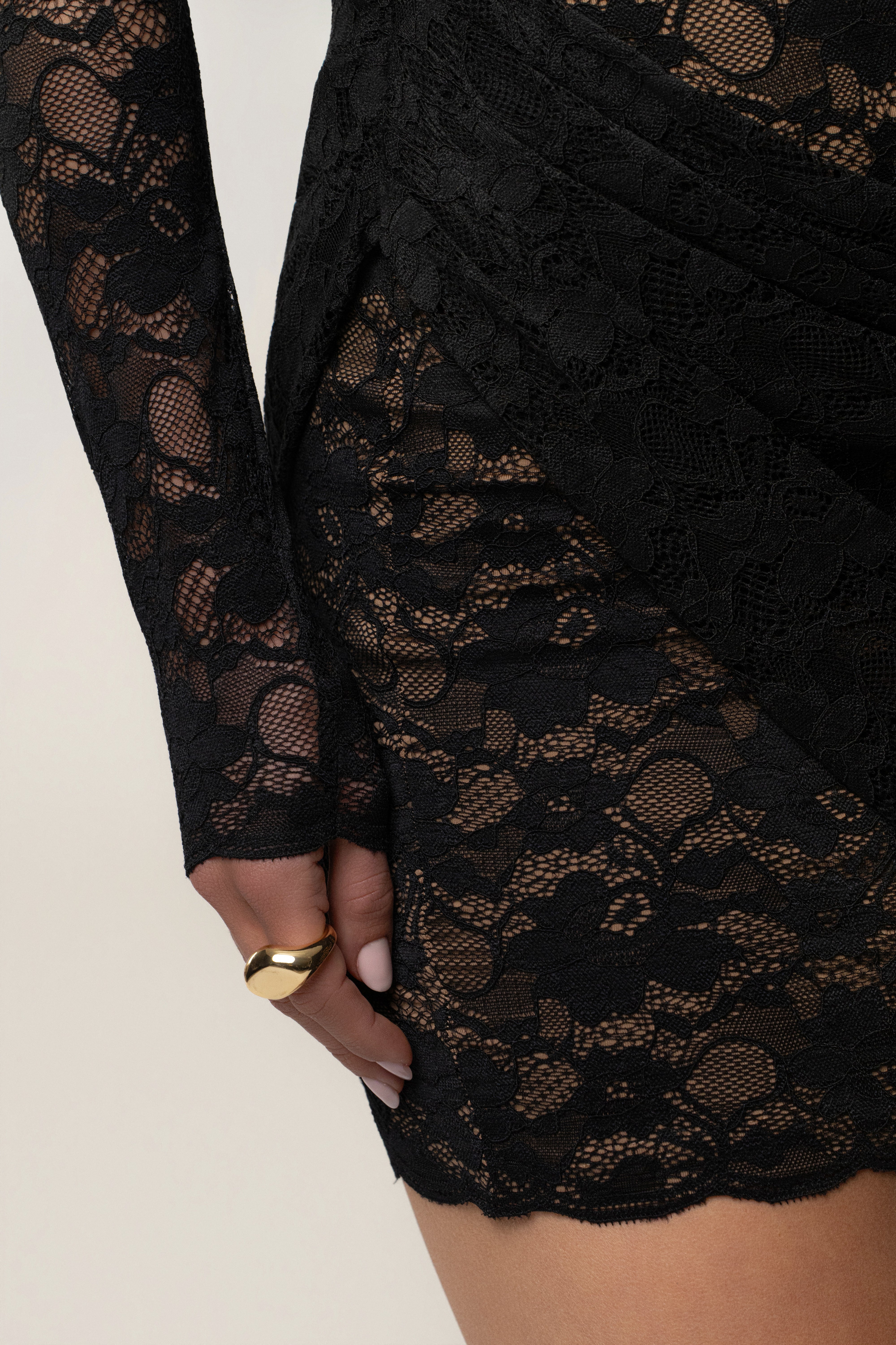 Black Midnight Romance Lace Dress - JLUXLABEL