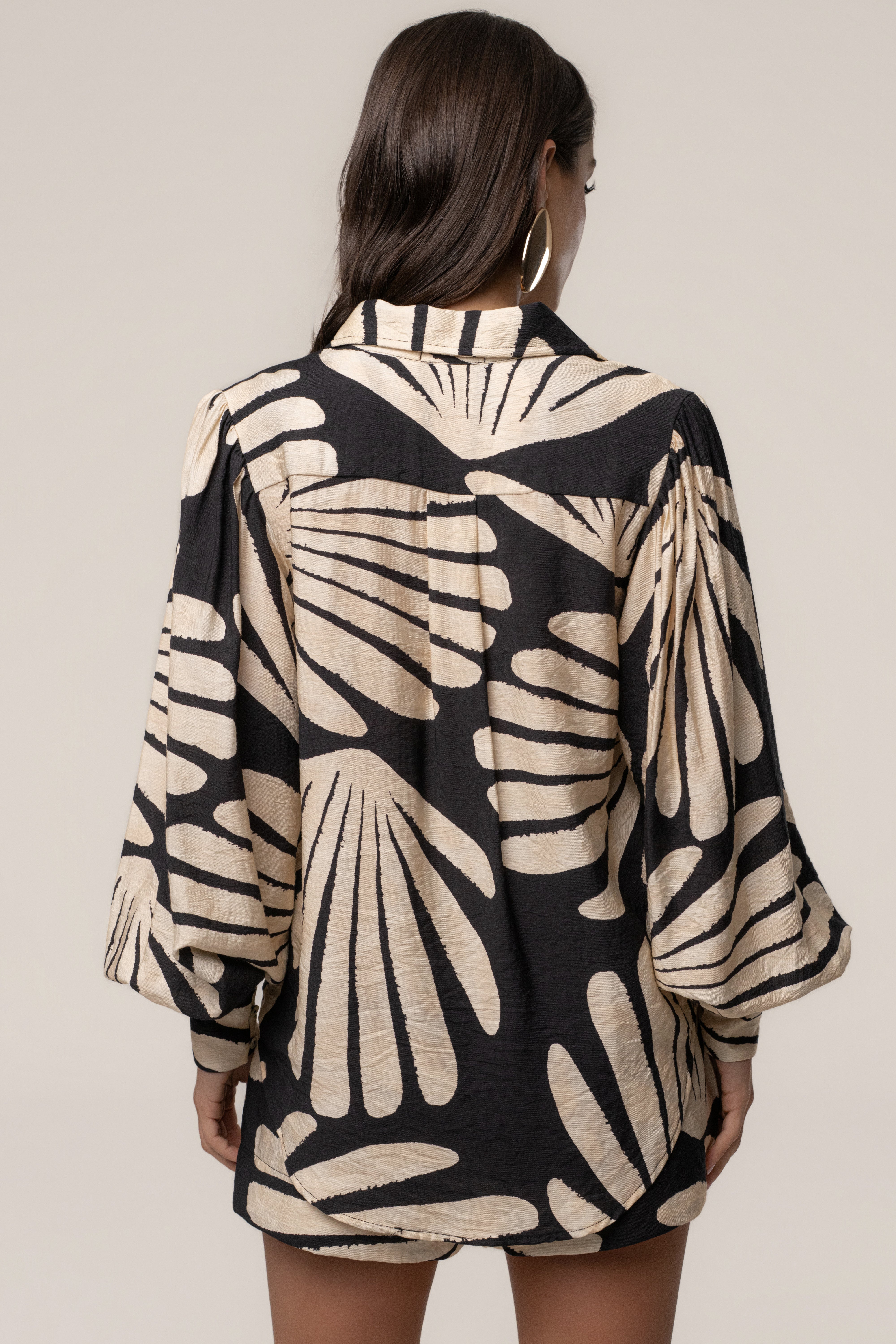 Black Print Lura Short Set - JLUXLABEL