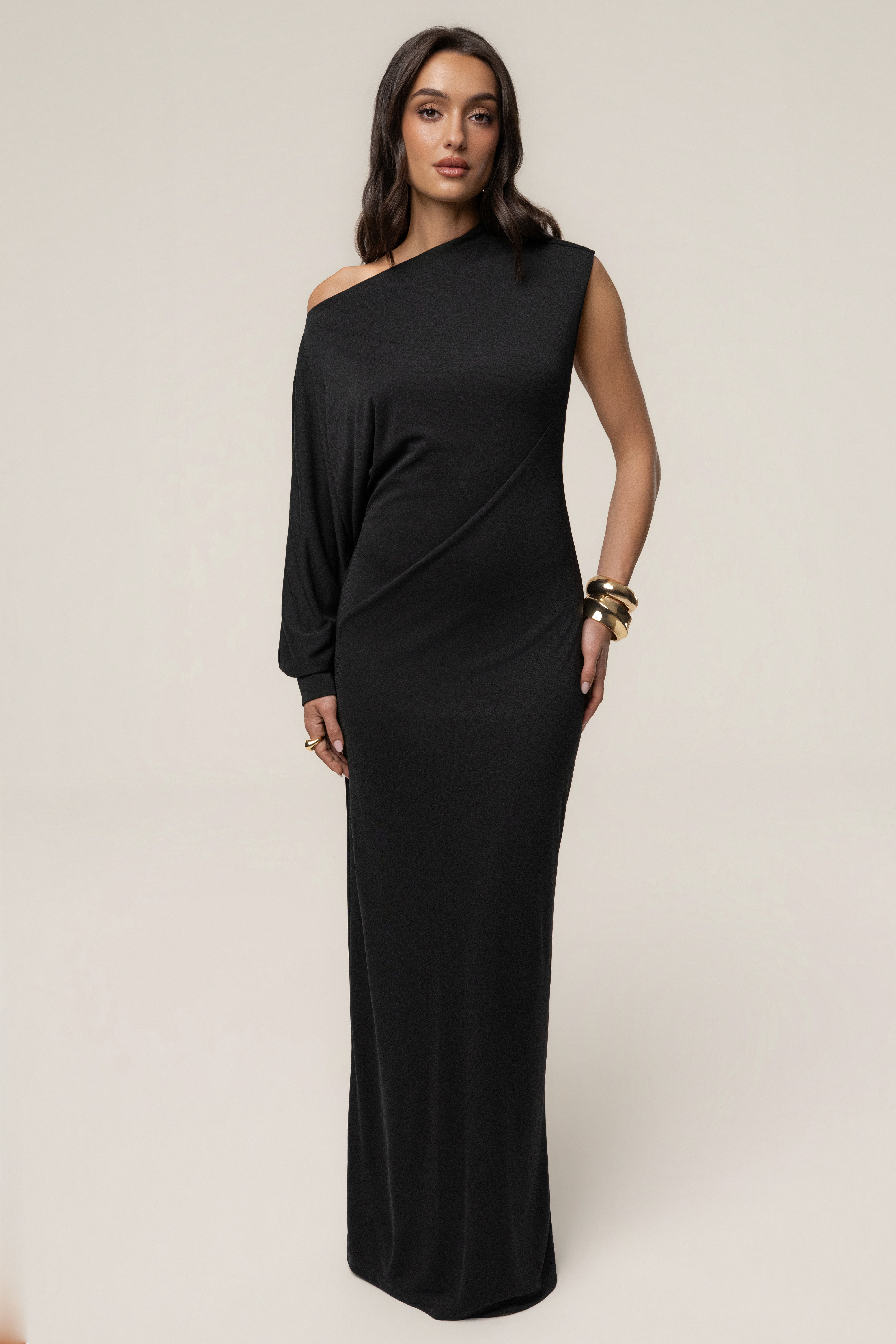 Black Winter Jewel Maxi Dress - JLUXLABEL