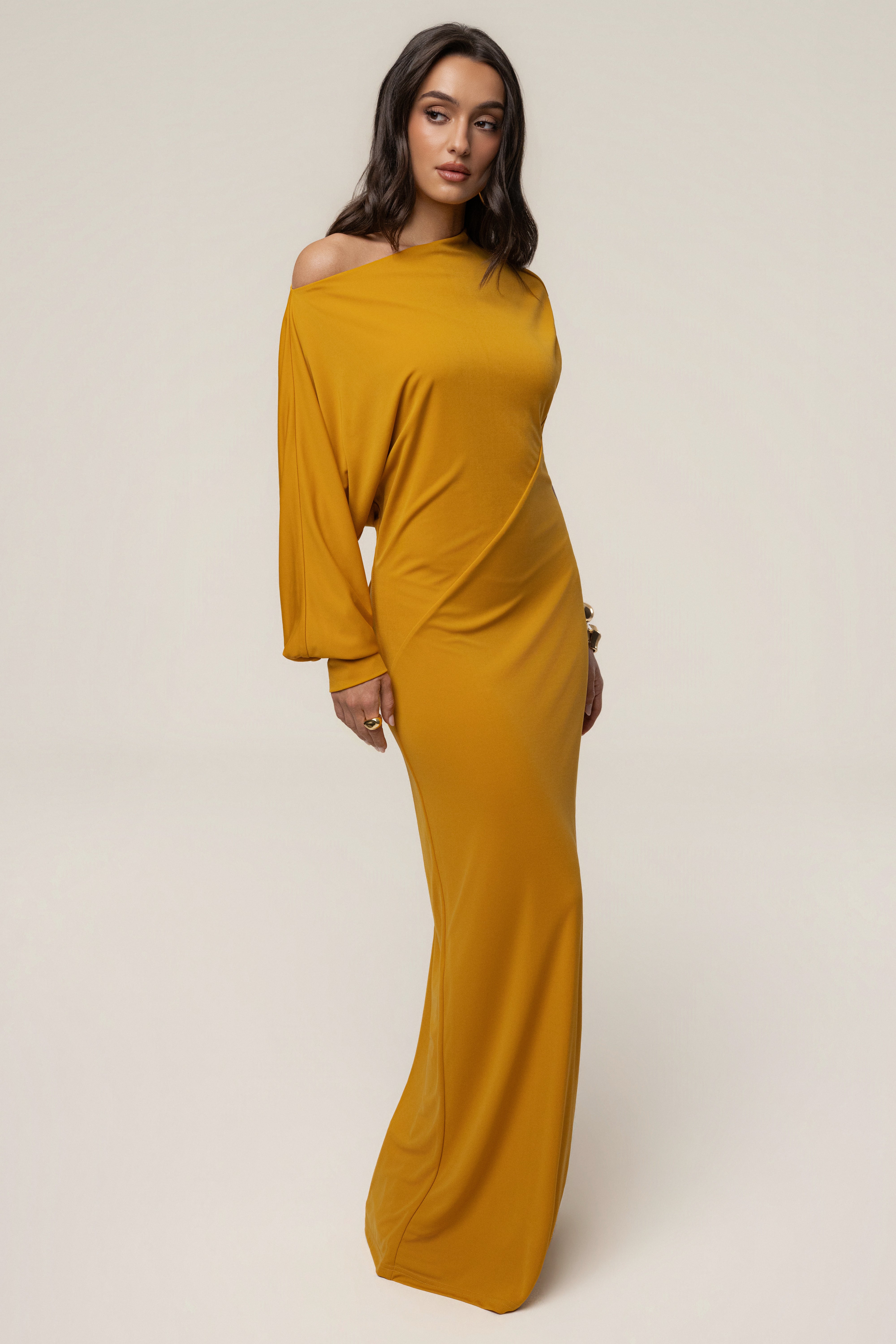 Yellow Winter Jewel Maxi Dress - JLUXLABEL