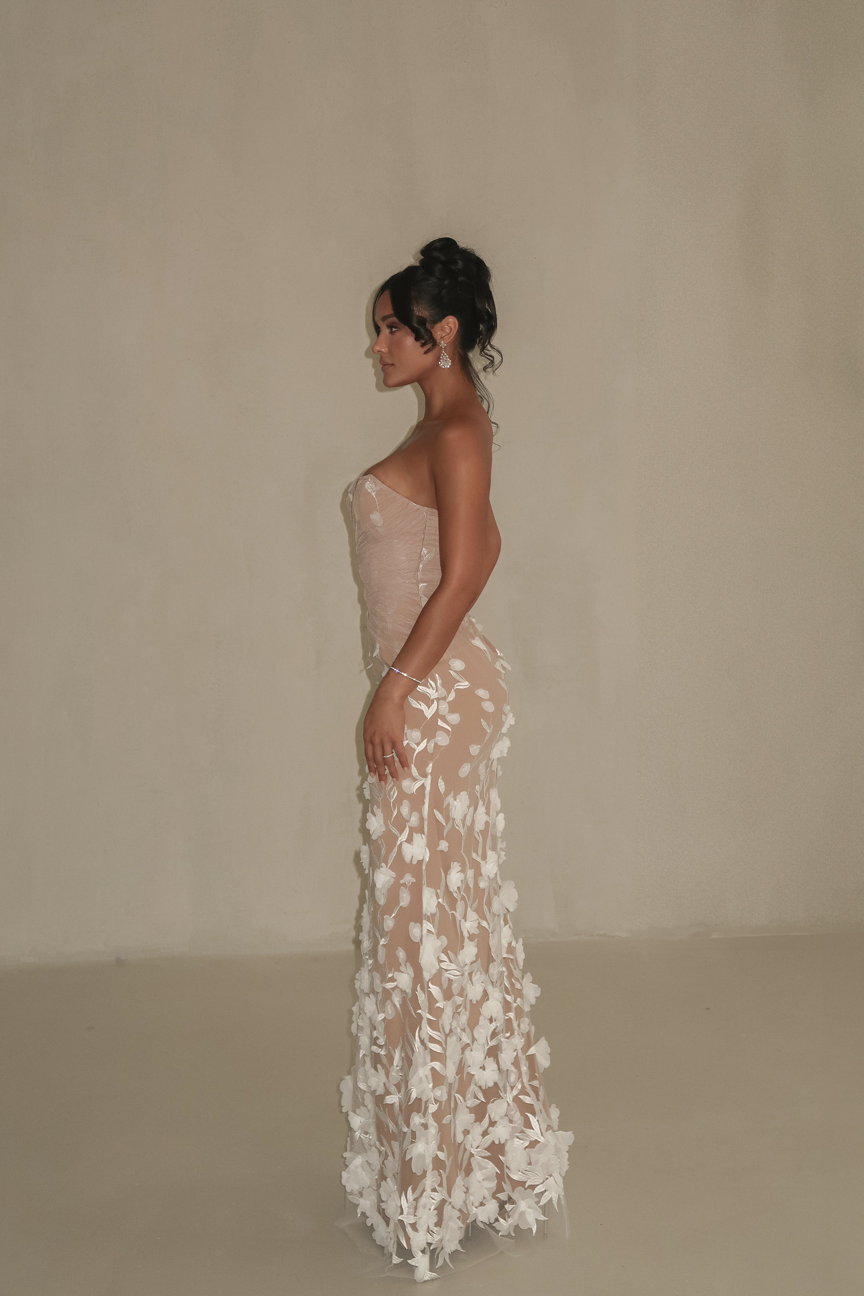 Ivory Everlasting Embroidered Gown - JLUXLABEL
