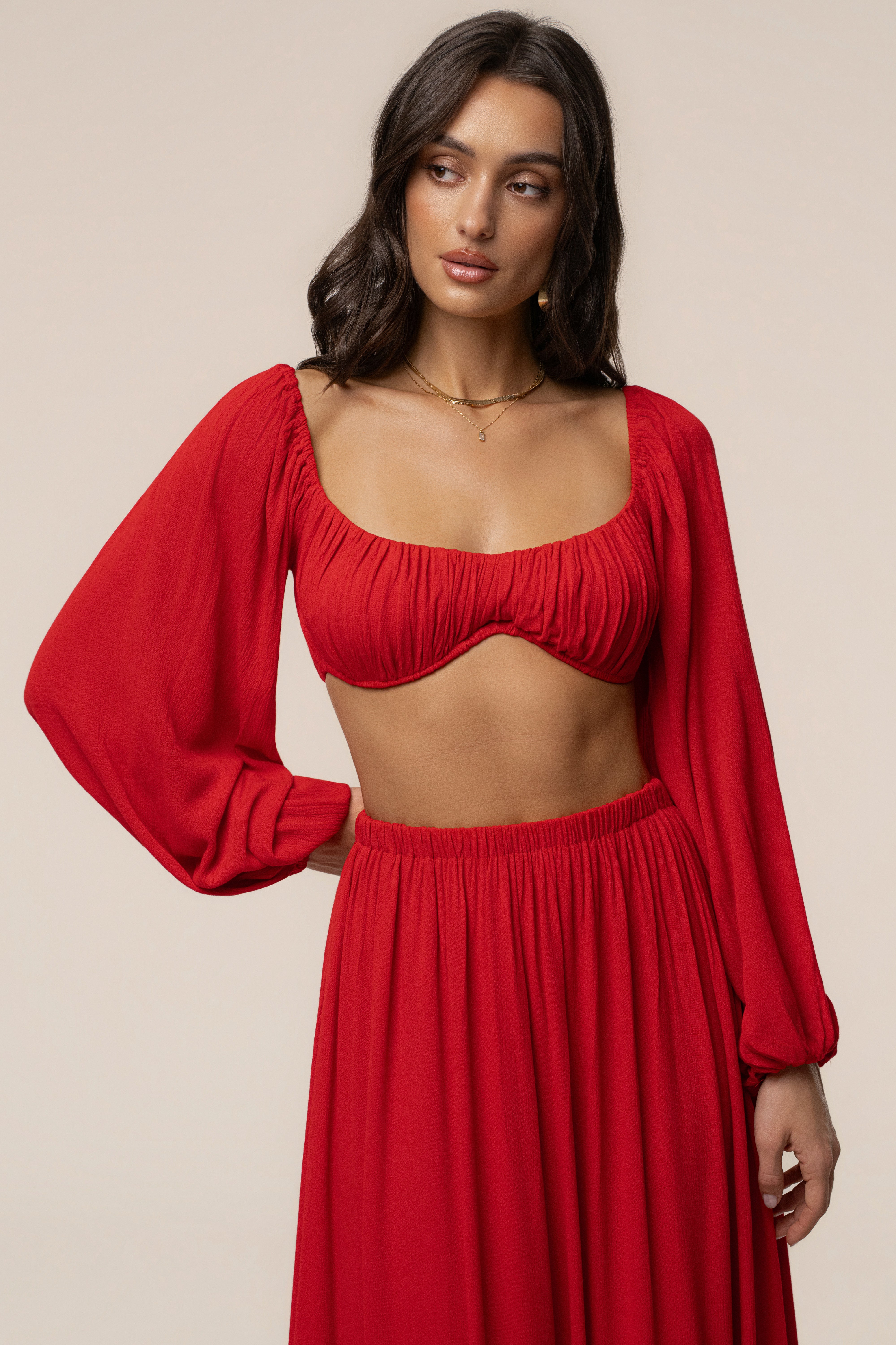 Red Warm Nights Skirt Set - JLUXLABEL