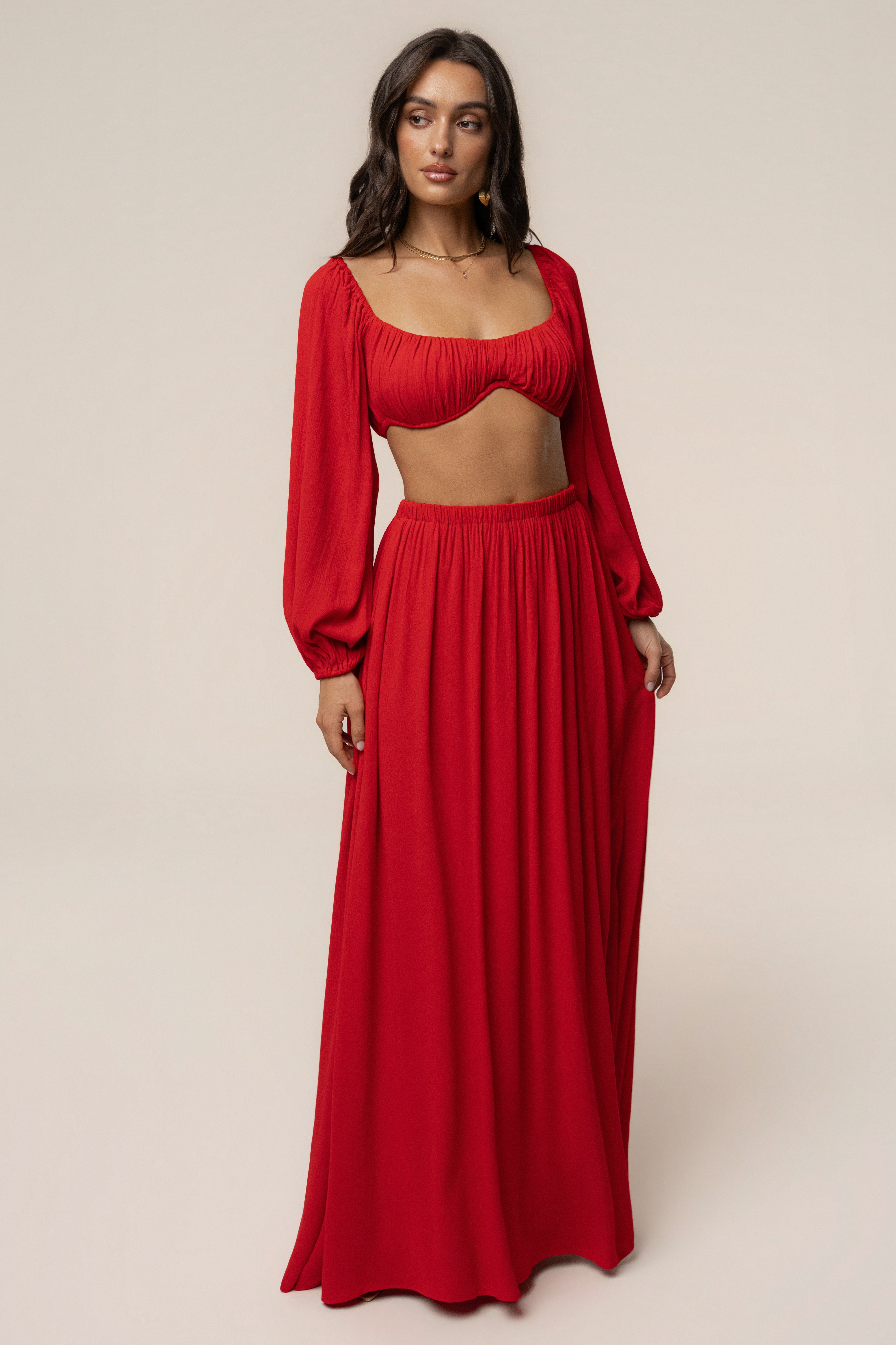 Red Warm Nights Skirt Set - JLUXLABEL
