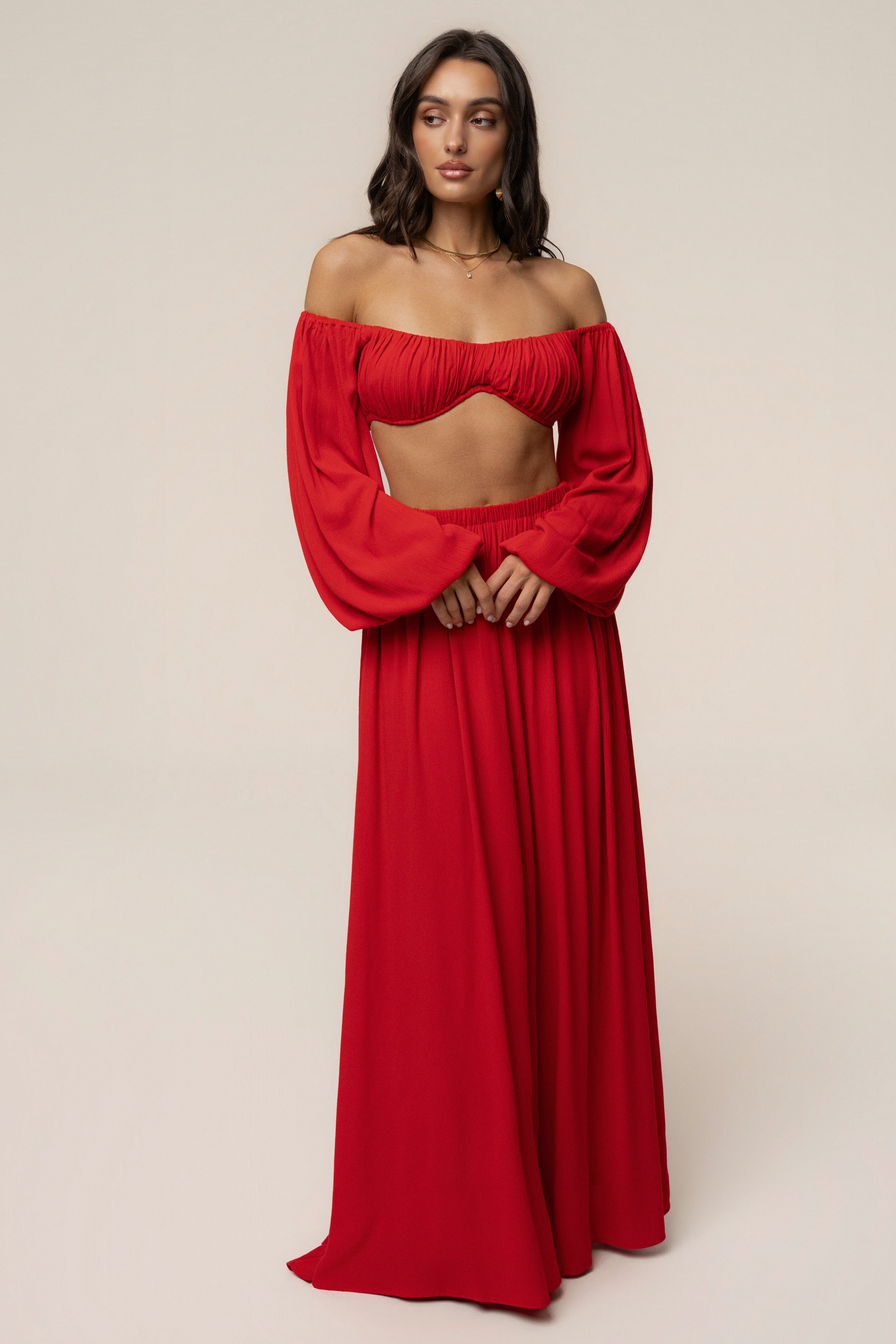Red Warm Nights Skirt Set - JLUXLABEL