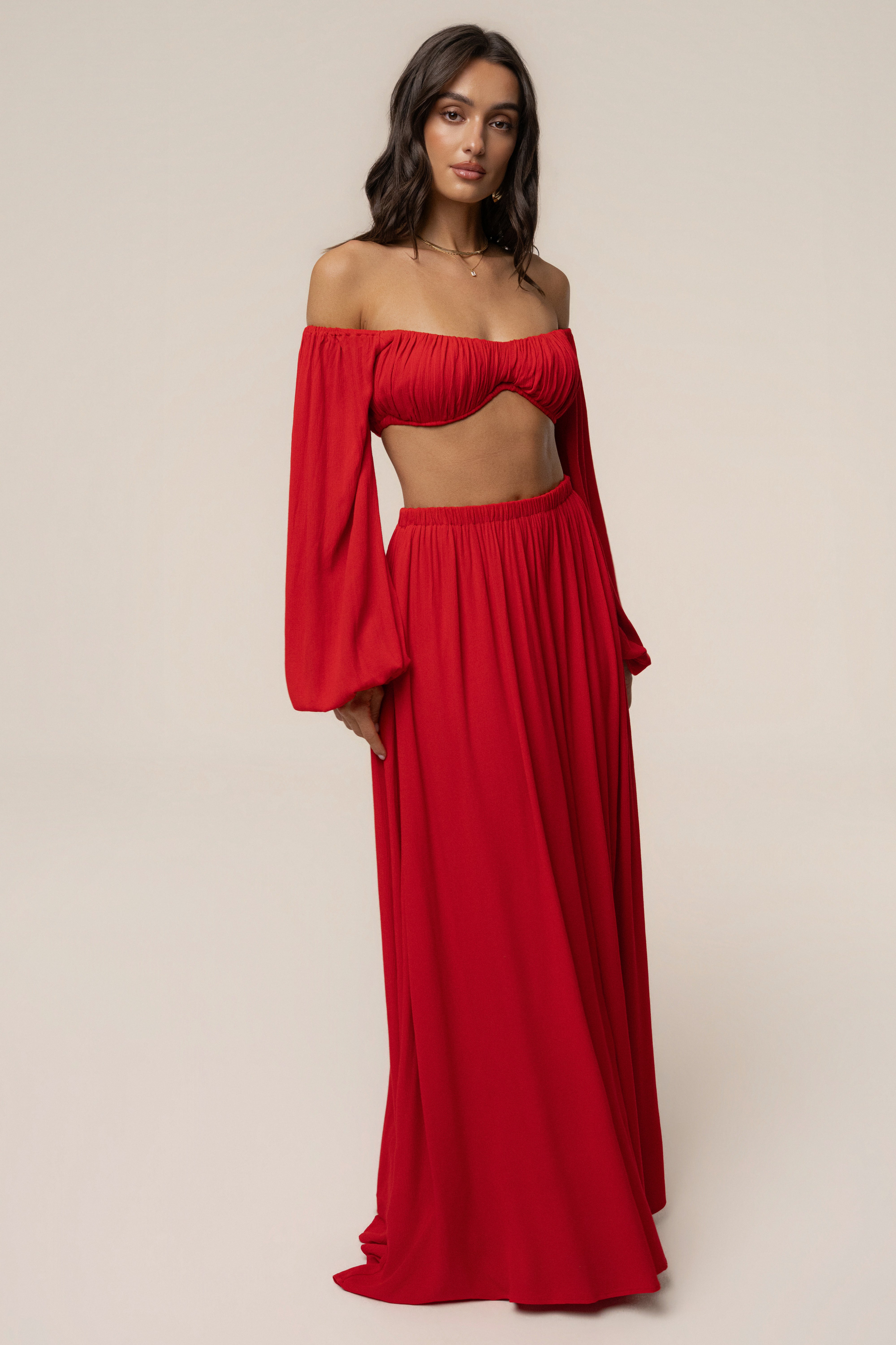 Red Warm Nights Skirt Set - JLUXLABEL
