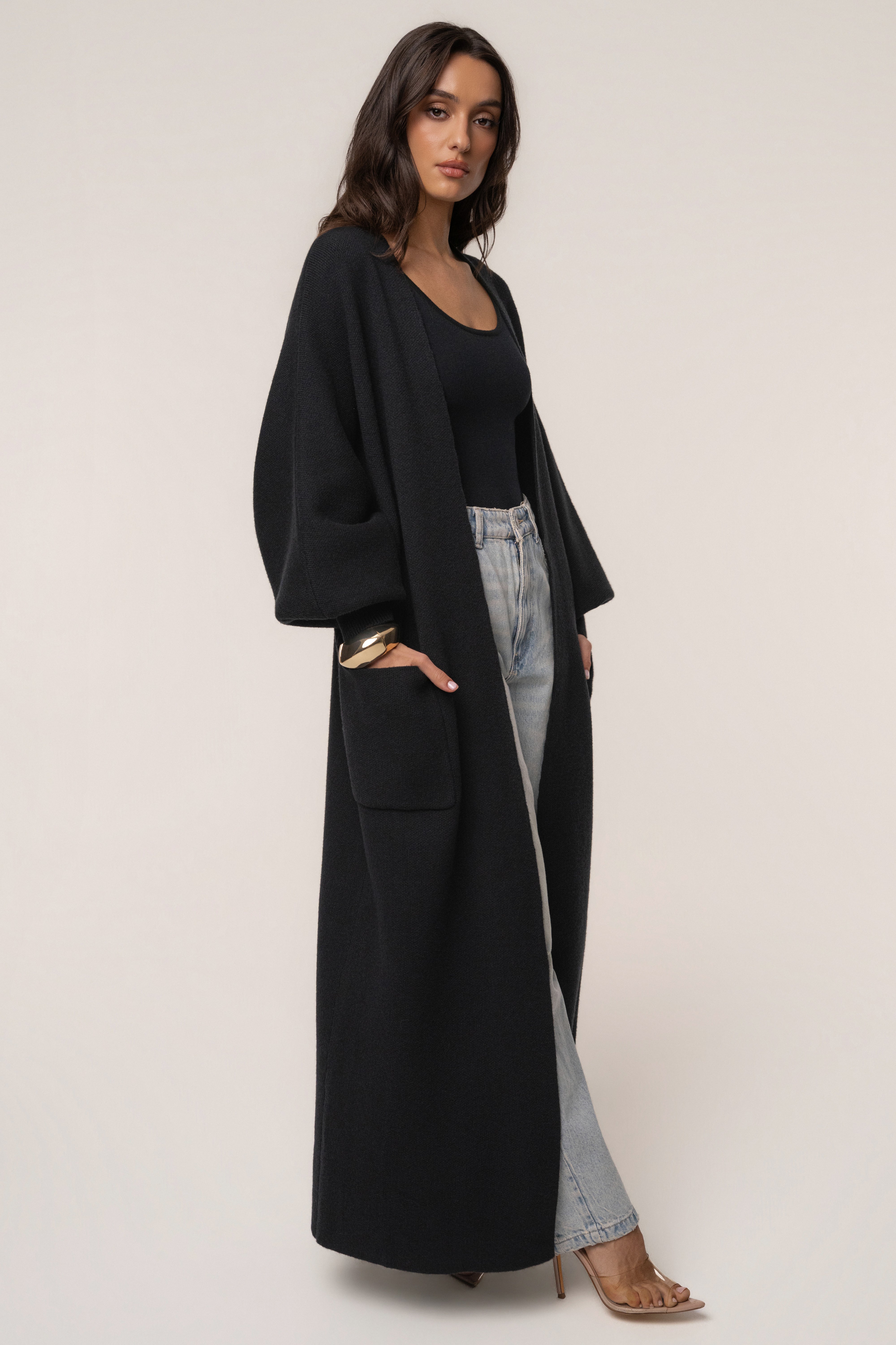 Black Soft Embrace Cardigan - JLUXLABEL