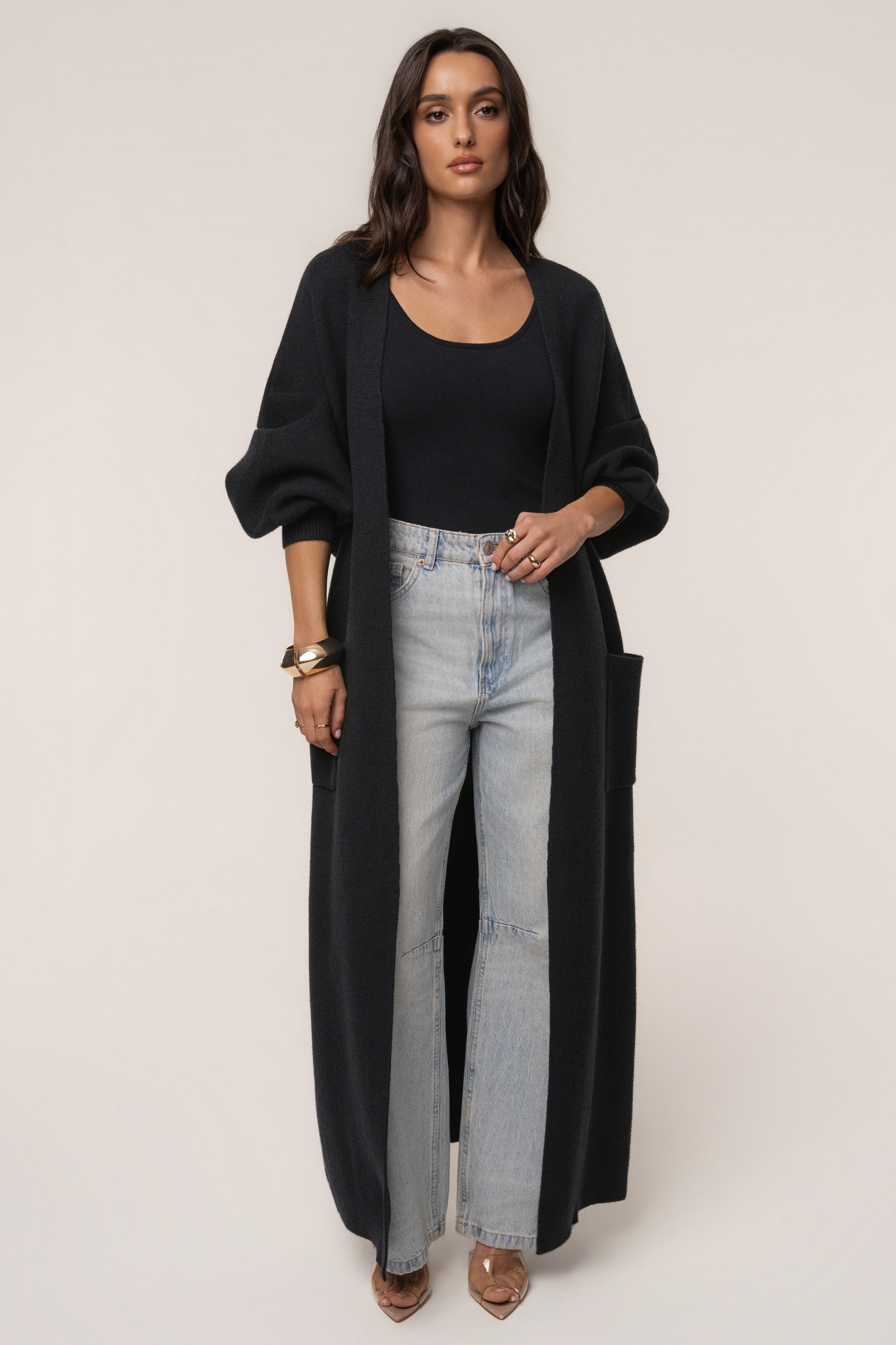 Black Soft Embrace Cardigan - JLUXLABEL