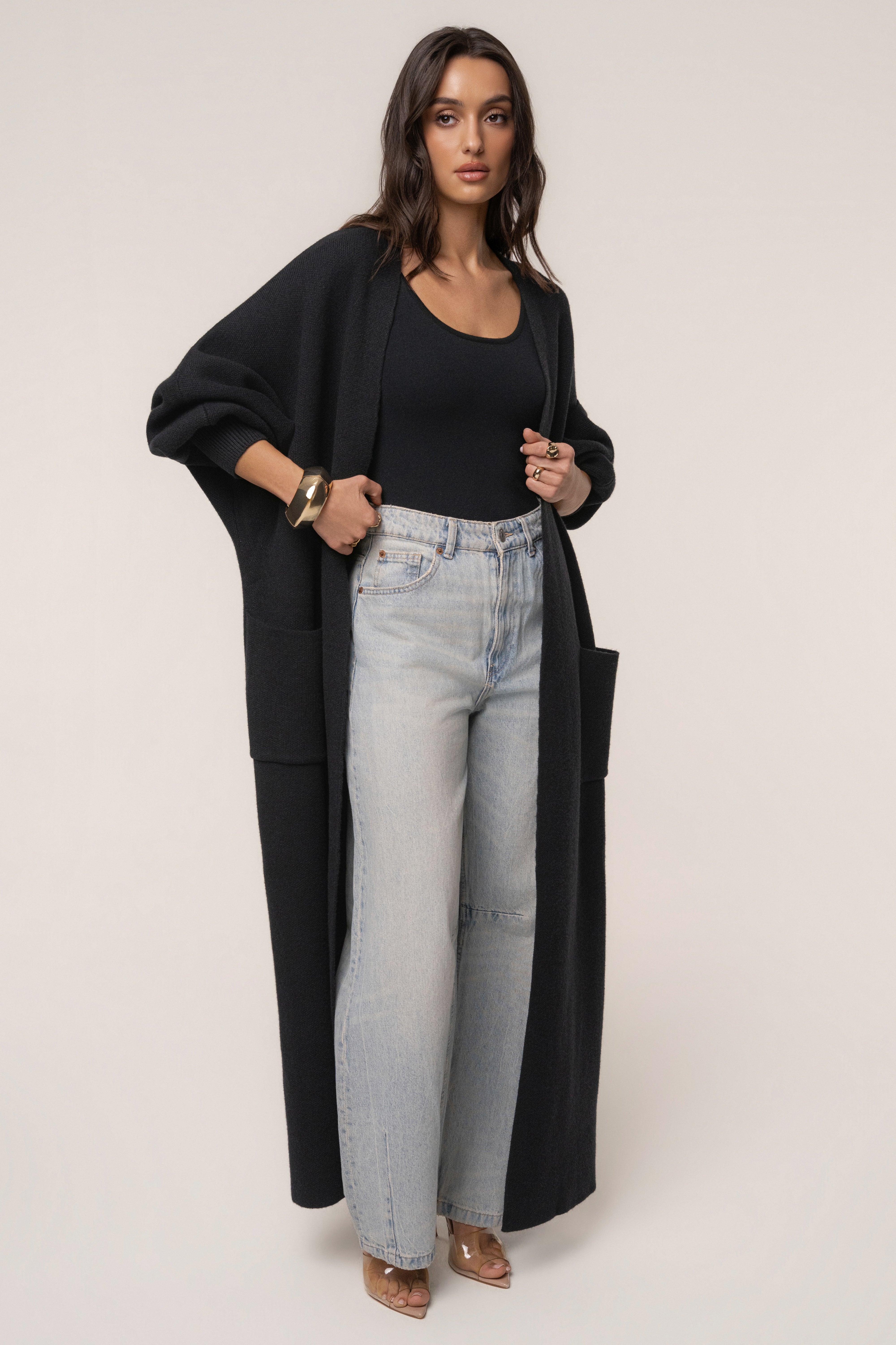 Black Soft Embrace Cardigan - JLUXLABEL