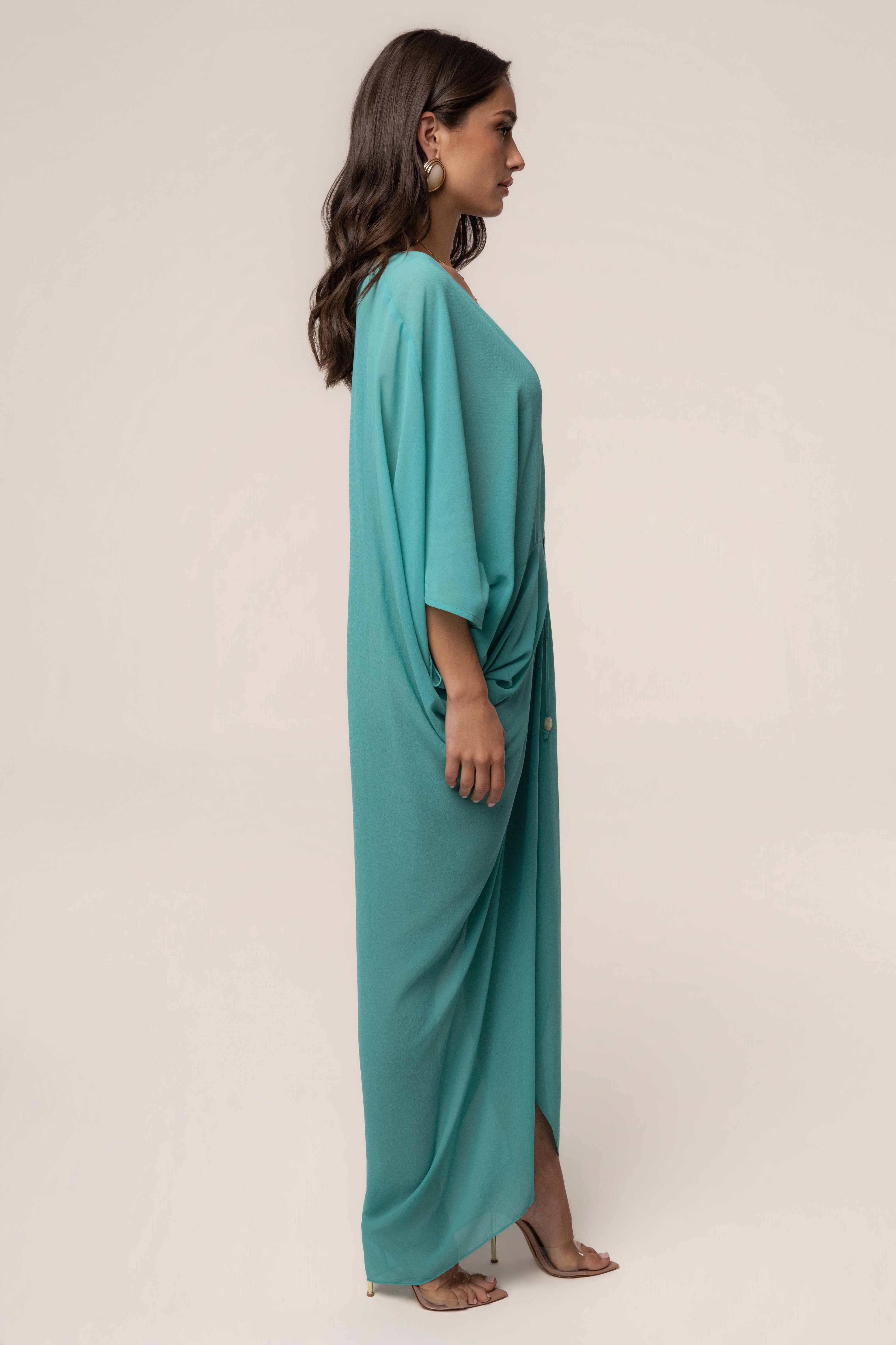 Teal Longer Days Cover Up Dress - JLUXLABEL