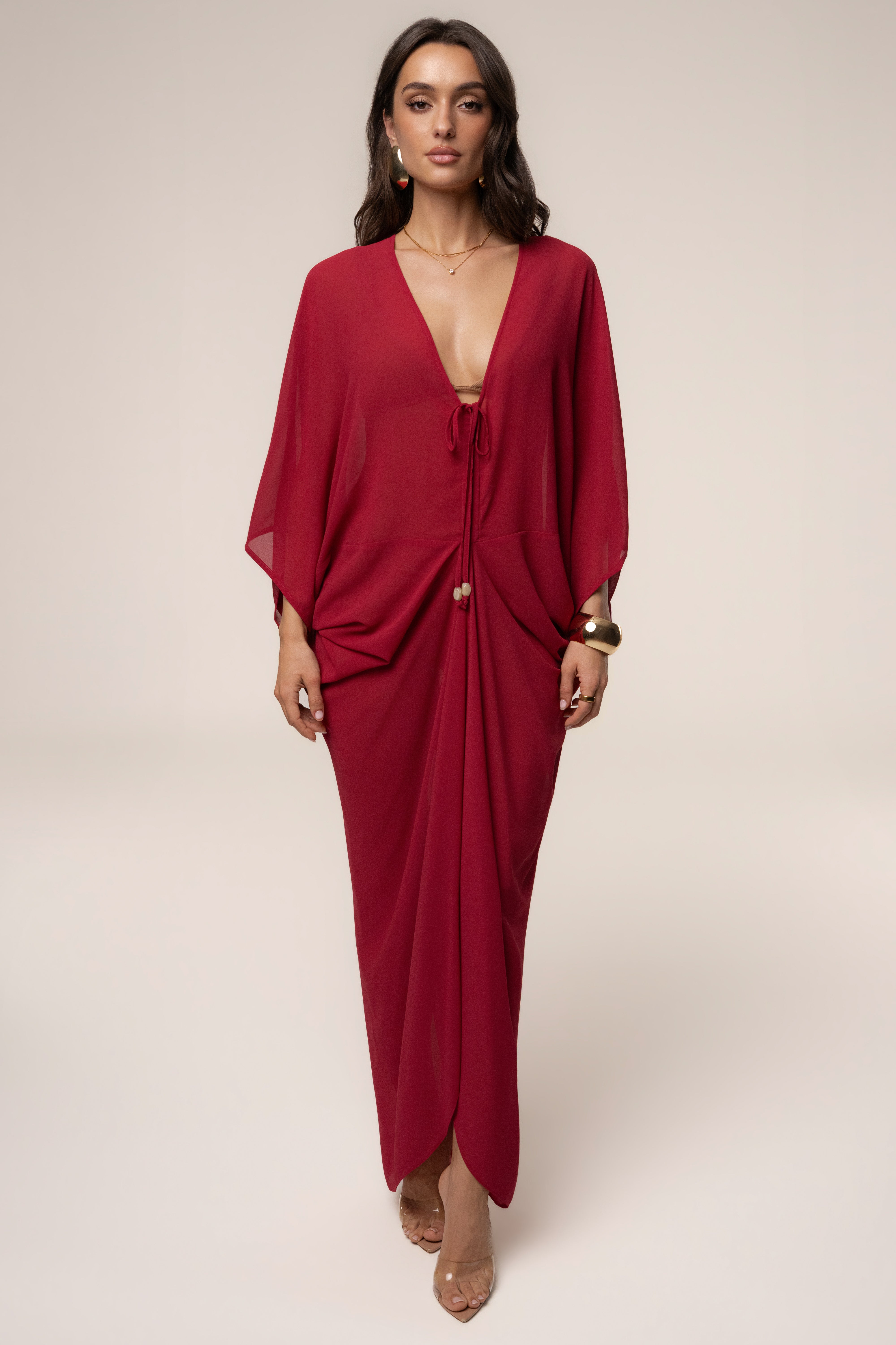 Berry Longer Days Cover Up Dress - JLUXLABEL