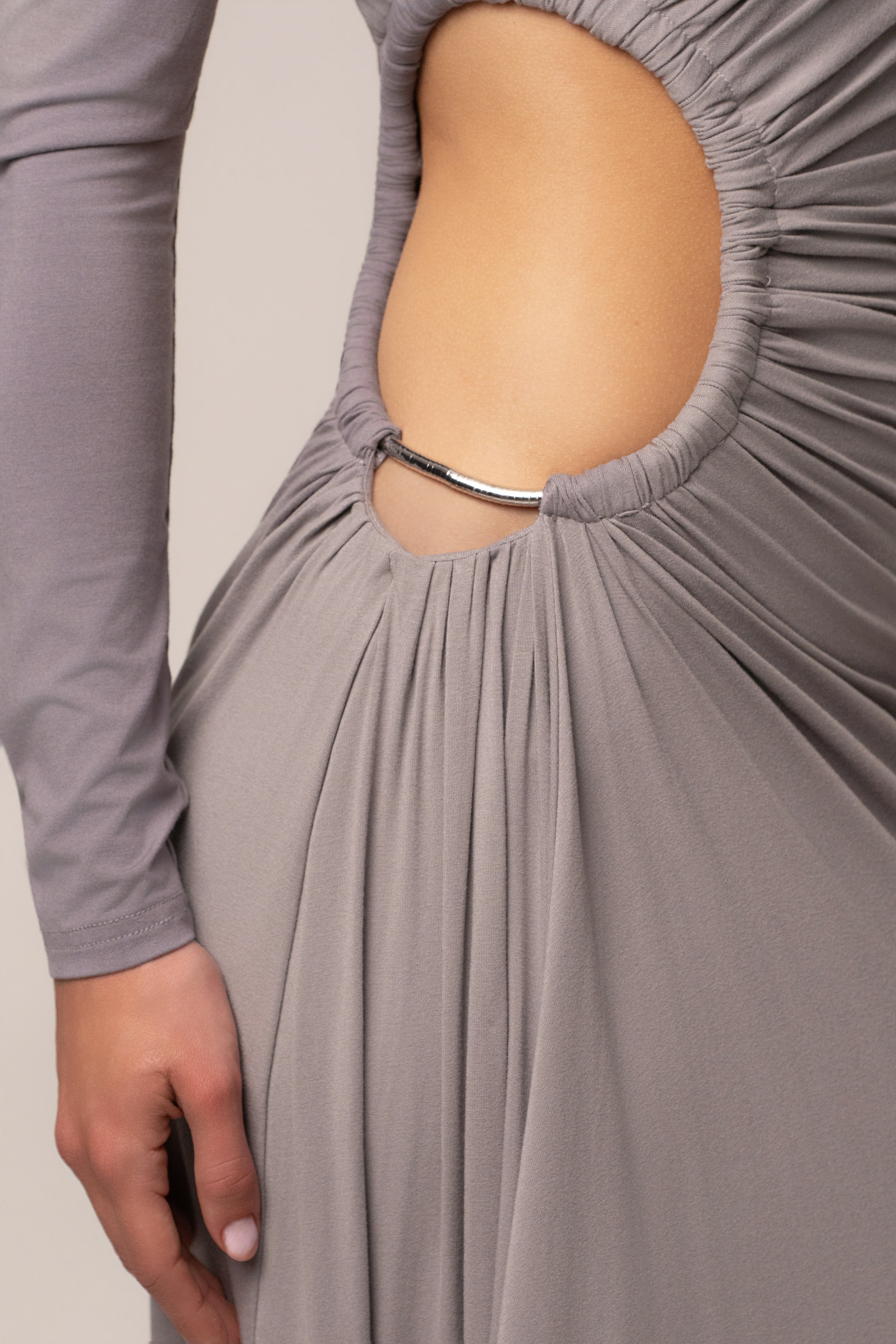 Grey Gilded Grace Maxi Dress - JLUXLABEL