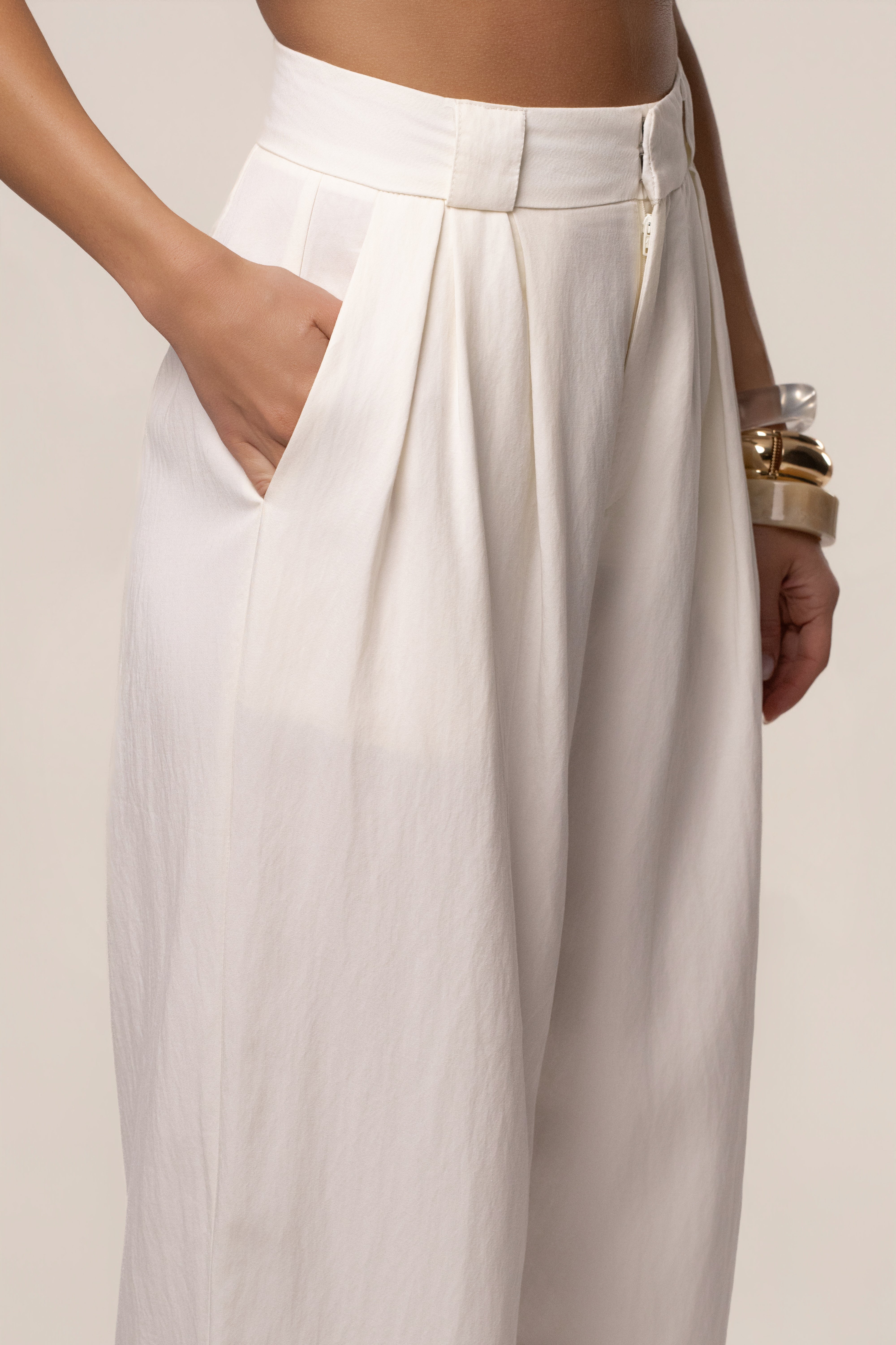 Ivory Stay Ready Trouser - JLUXLABEL
