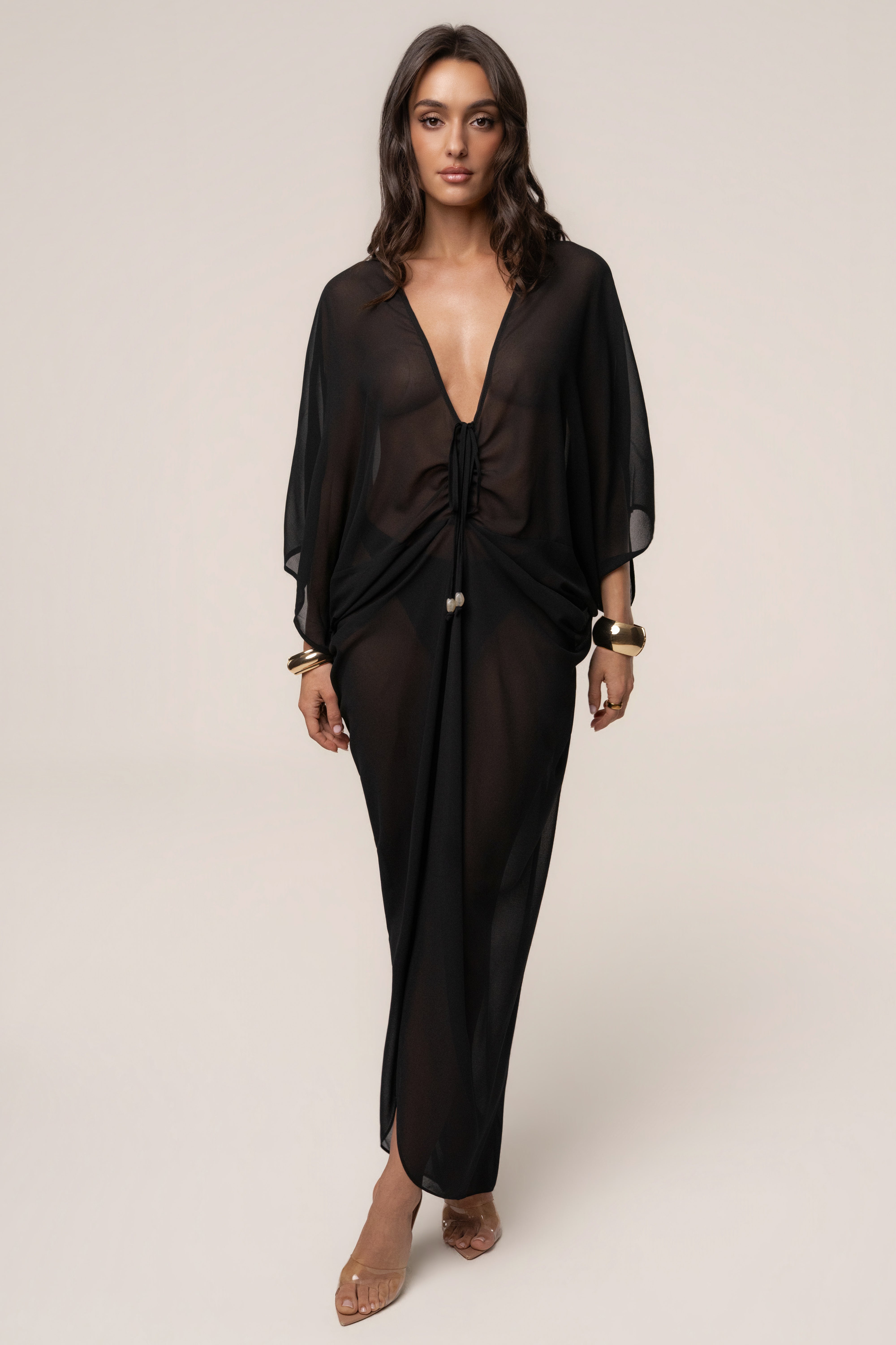 Black Longer Days Cover Up Dress - JLUXLABEL