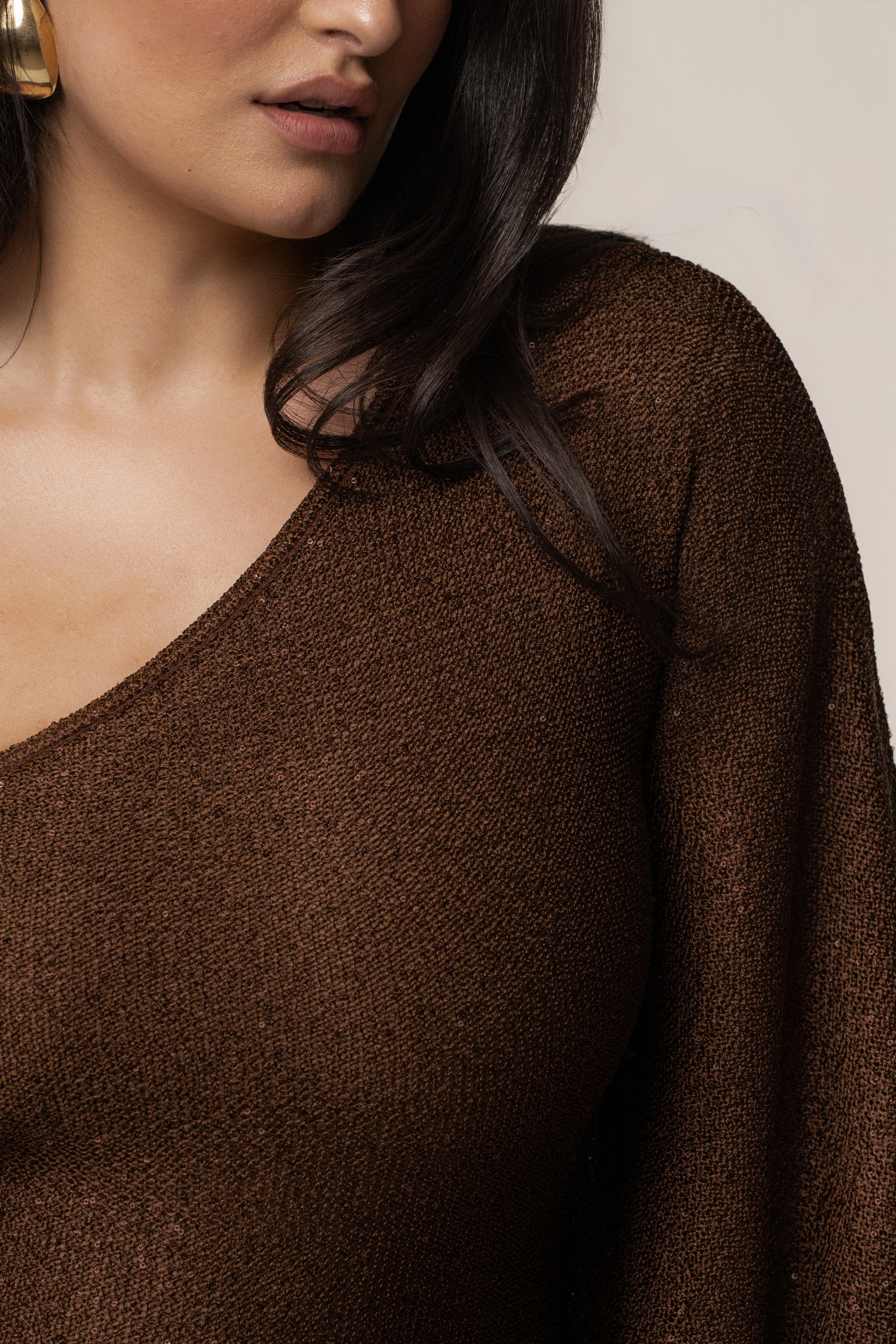 Bronze Lumiere Sequin Mini Dress - JLUXLABEL