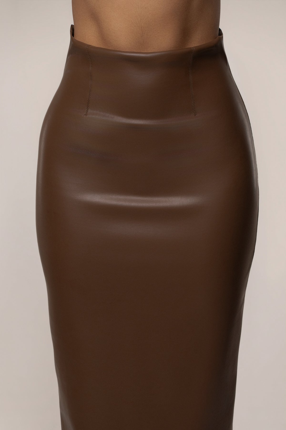 Chocolate Ace PU Leather Skirt - JLUXLABEL