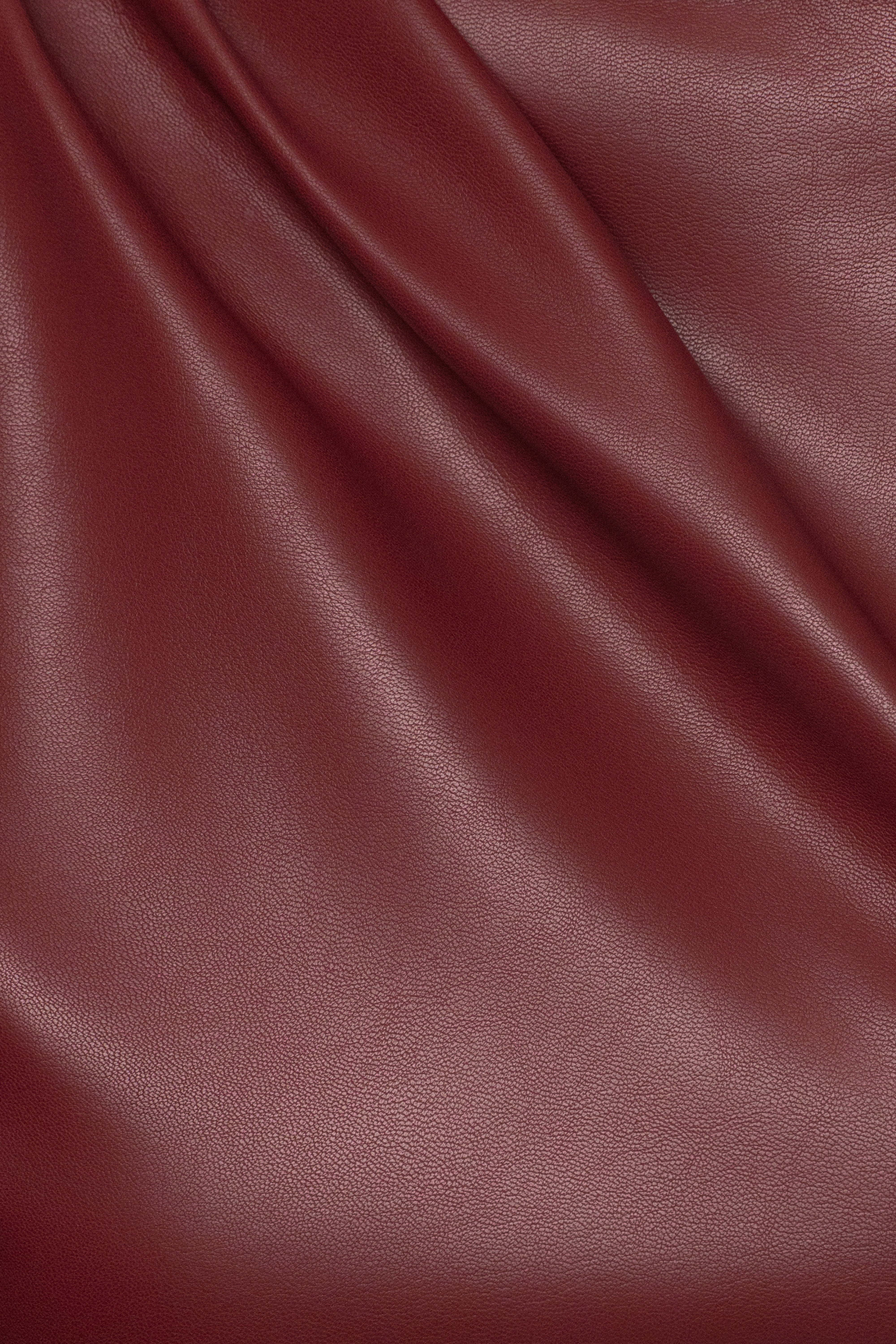 Burgundy Demi PU Leather One Shoulder Top - JLUXLABEL