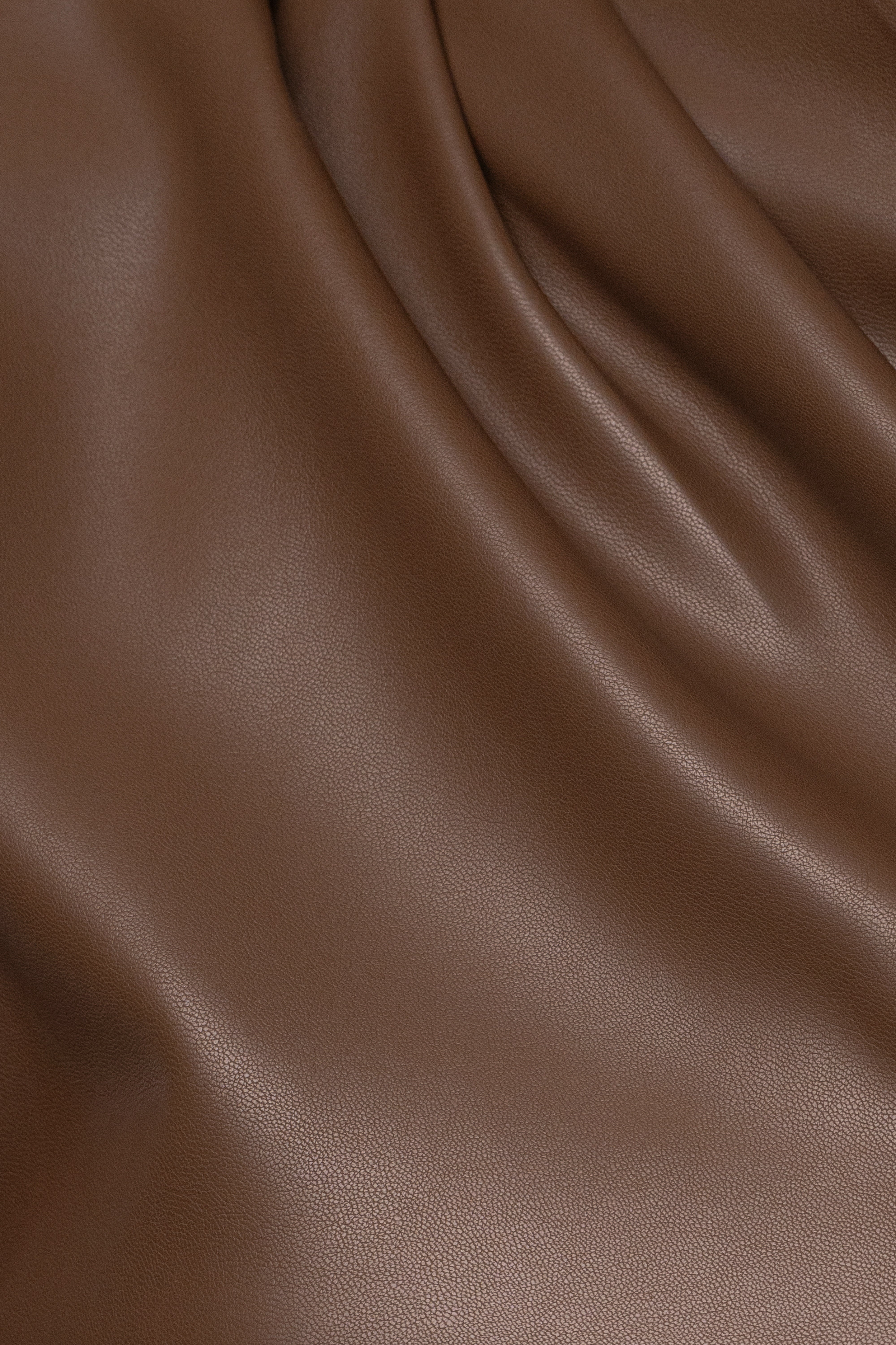 Chocolate Demi PU Leather One Shoulder Top - JLUXLABEL