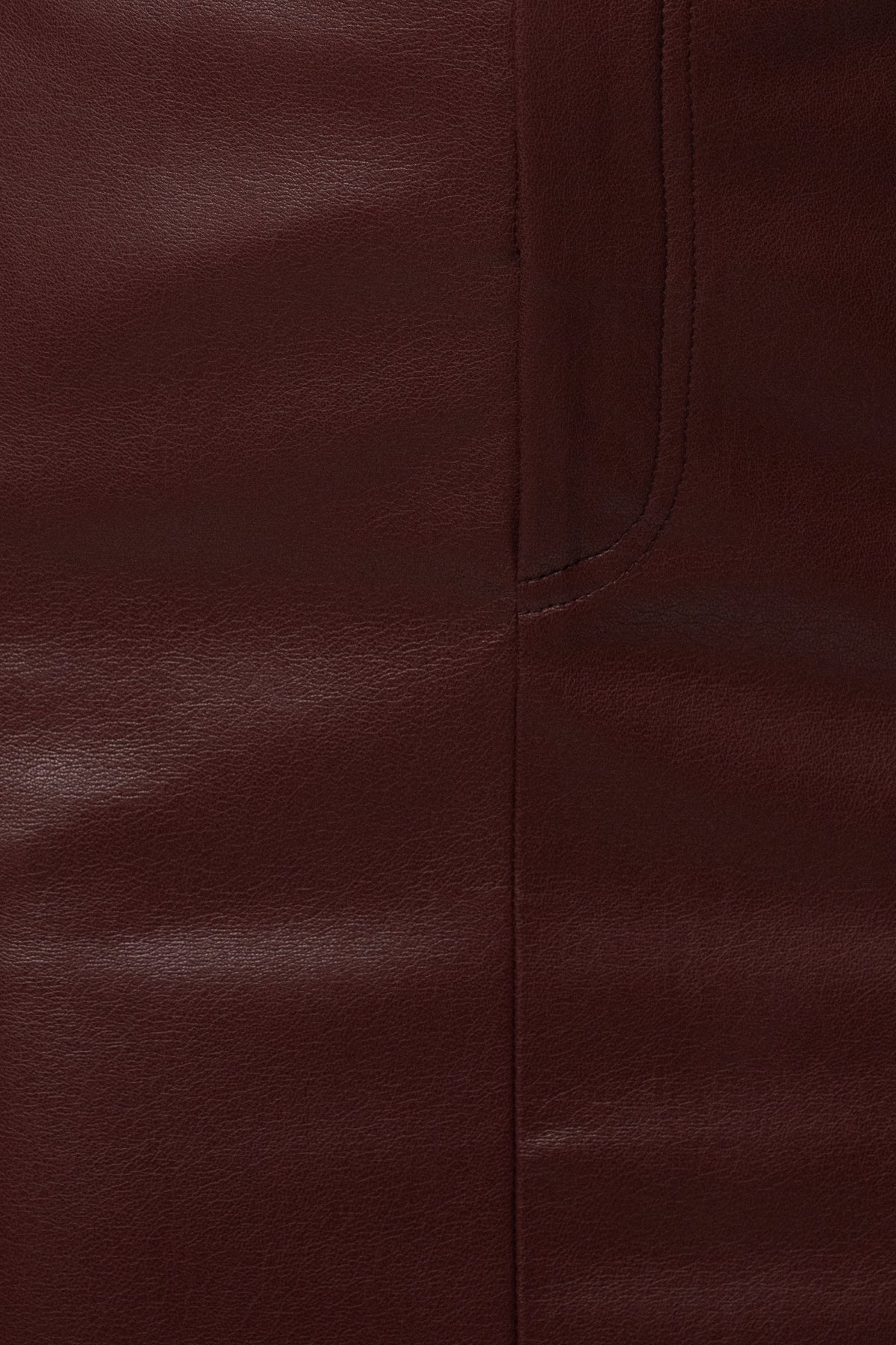 Burgundy Milano PU Leather Skirt