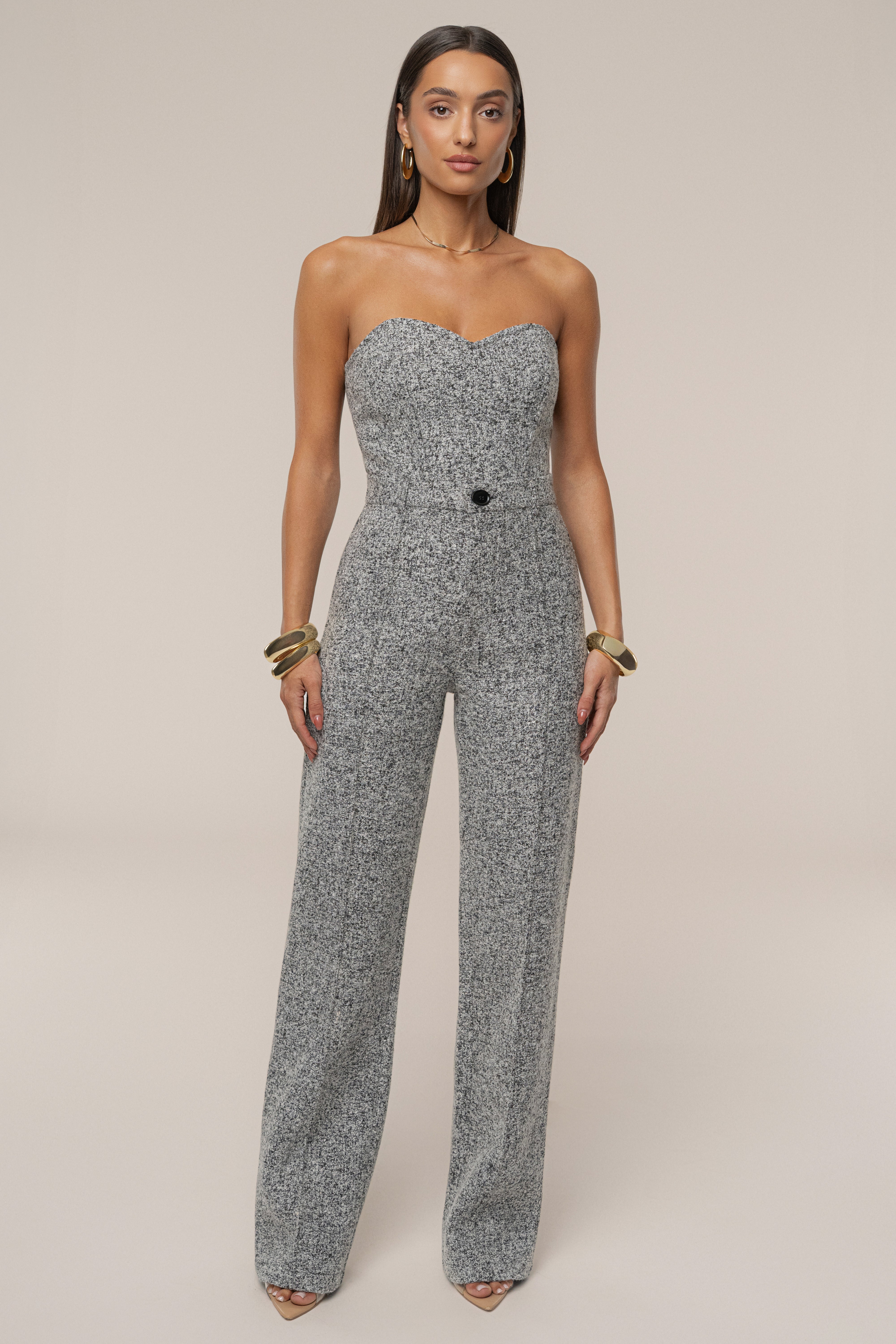 Lt. Grey Stay Sharp Tweed Trouser - JLUXLABEL