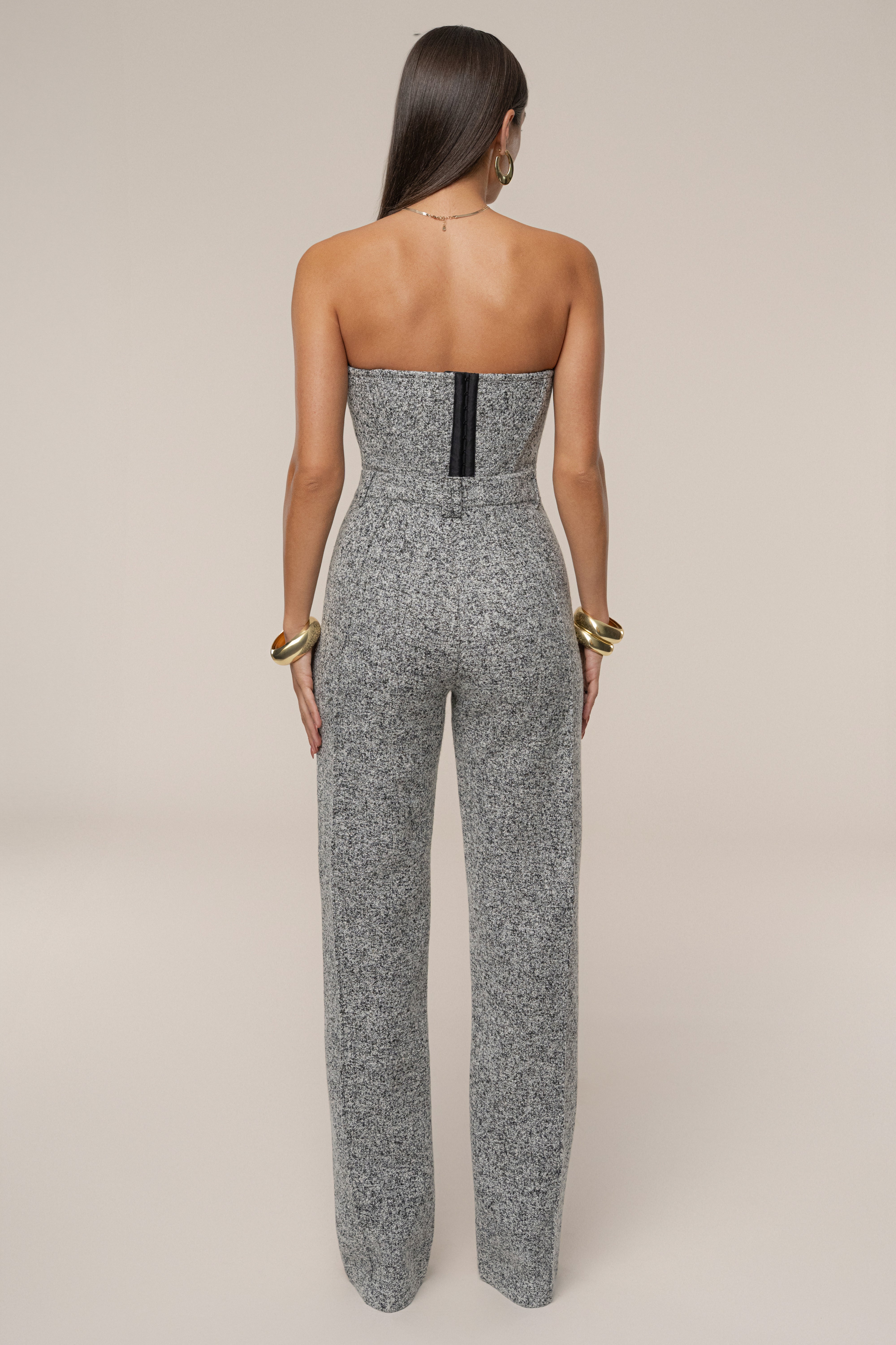 Lt. Grey Stay Sharp Tweed Trouser - JLUXLABEL