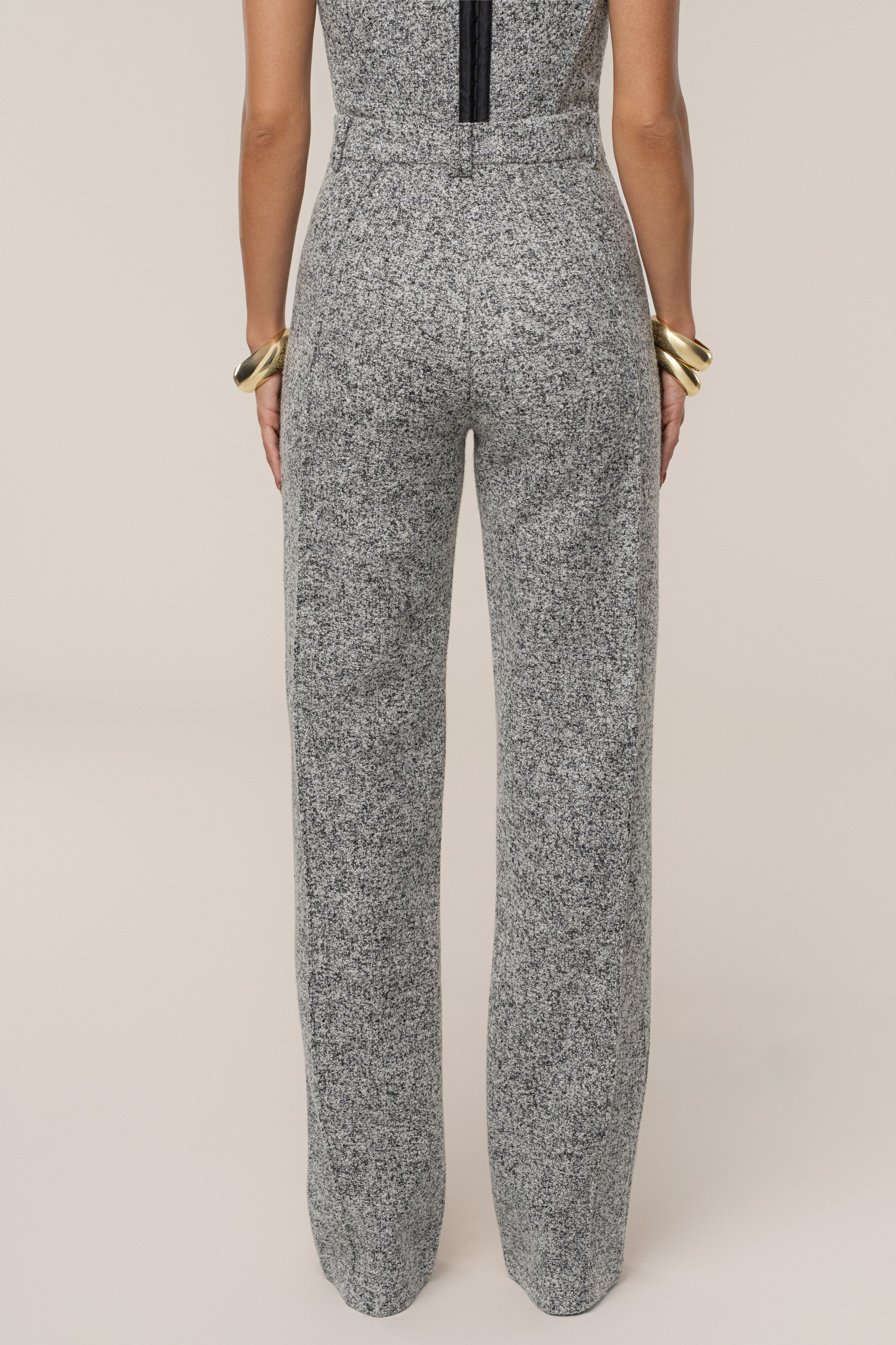 Lt. Grey Stay Sharp Tweed Trouser - JLUXLABEL